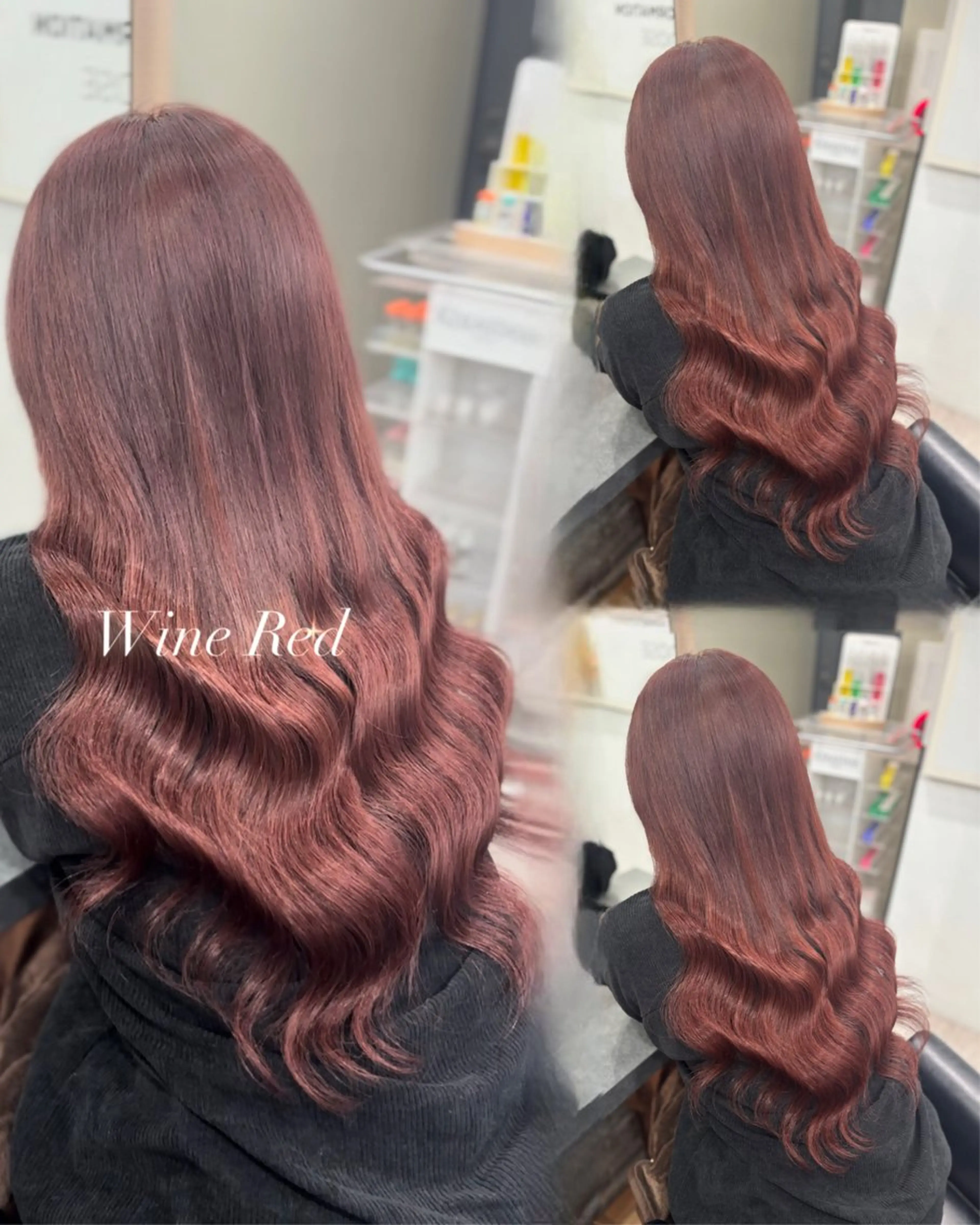 ロング カラー ブリーチ ケアブリーチ レッドカラー エクステ 髪質改善 ヘアカラー エクステ 横浜/エクステ特化× 艶カラー/あいかのヘアスタイル