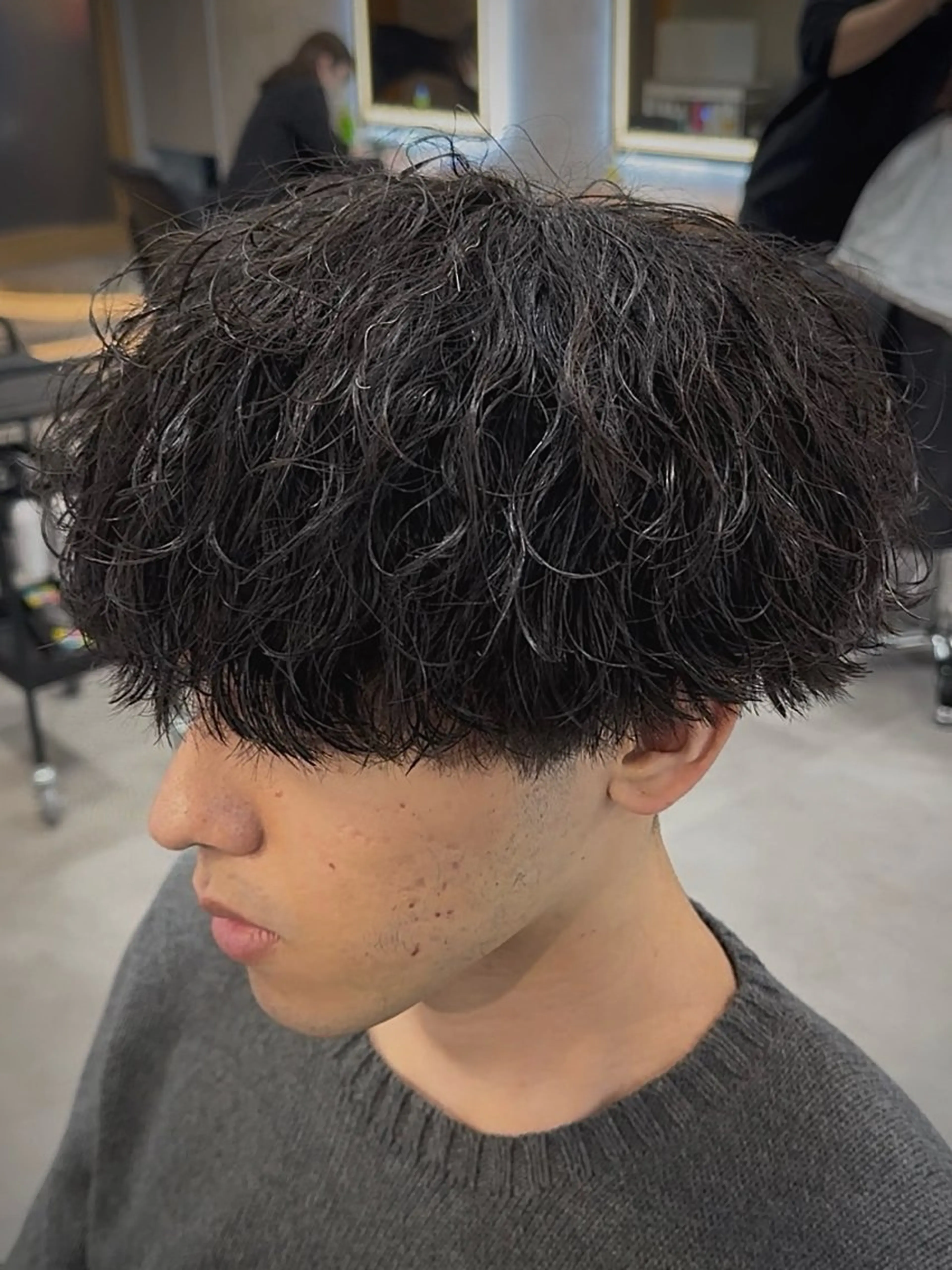 ショート パーマ メンズ メンズパーマ 波巻きパーマ カット パーマ メンズウルフ特化🐺 🔥長山耕大🔥のヘアスタイル