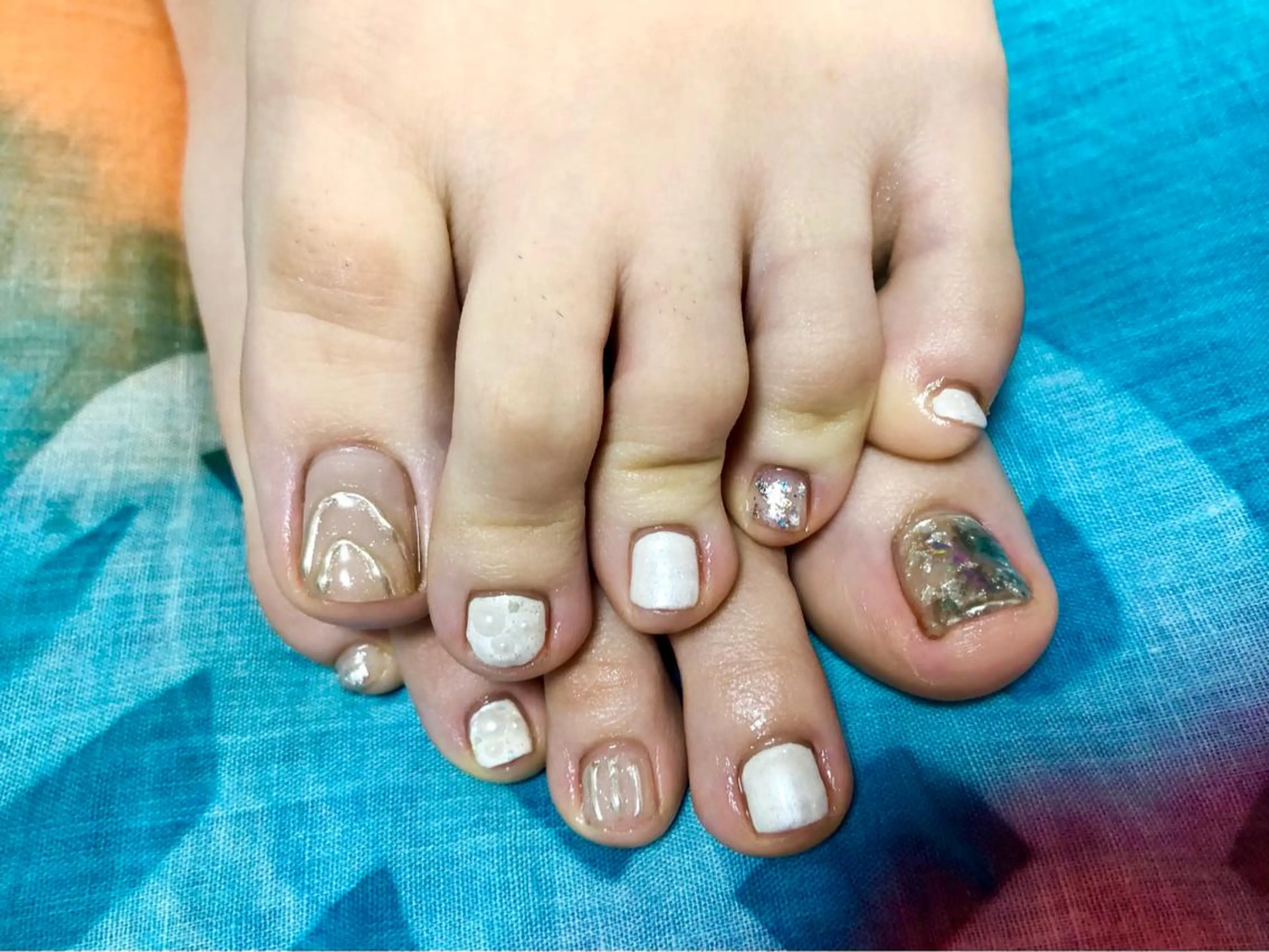 メンズ ネイル フットネイル ミラーネイル フットネイル shonan_ kairiのネイルデザイン