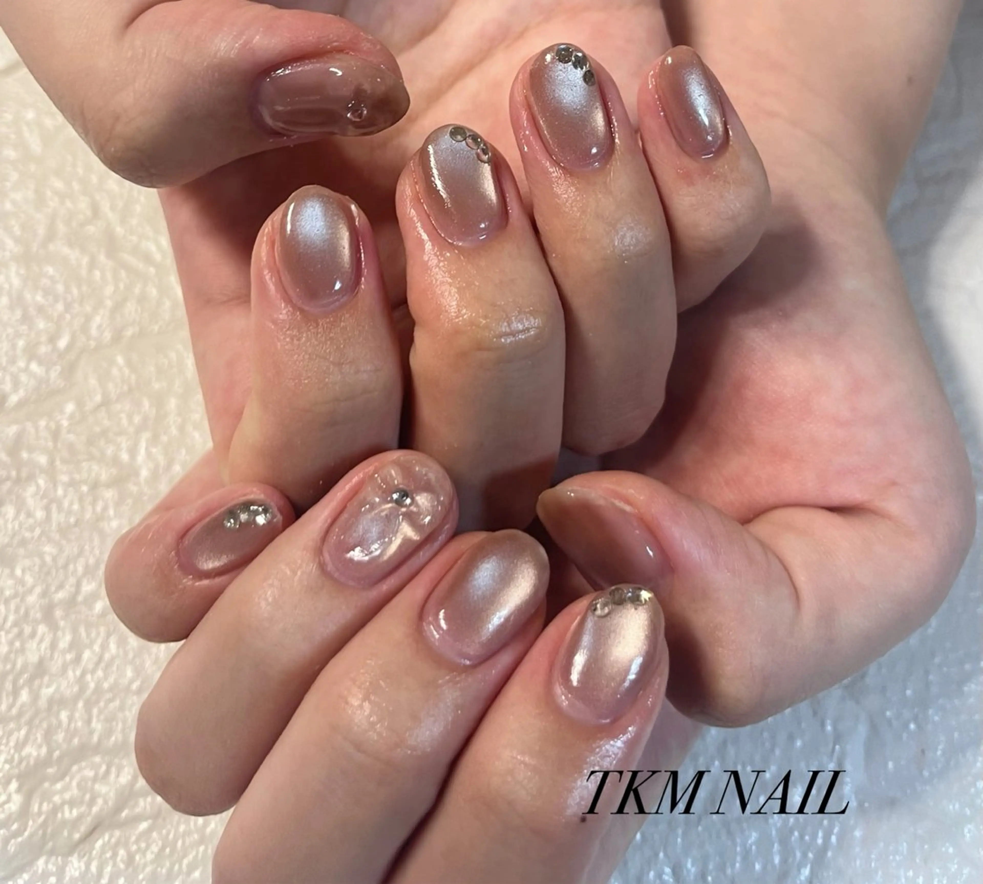 ネイル ぷっくりネイル リボン シンプルネイル ______ TKM  NAILのネイルデザイン