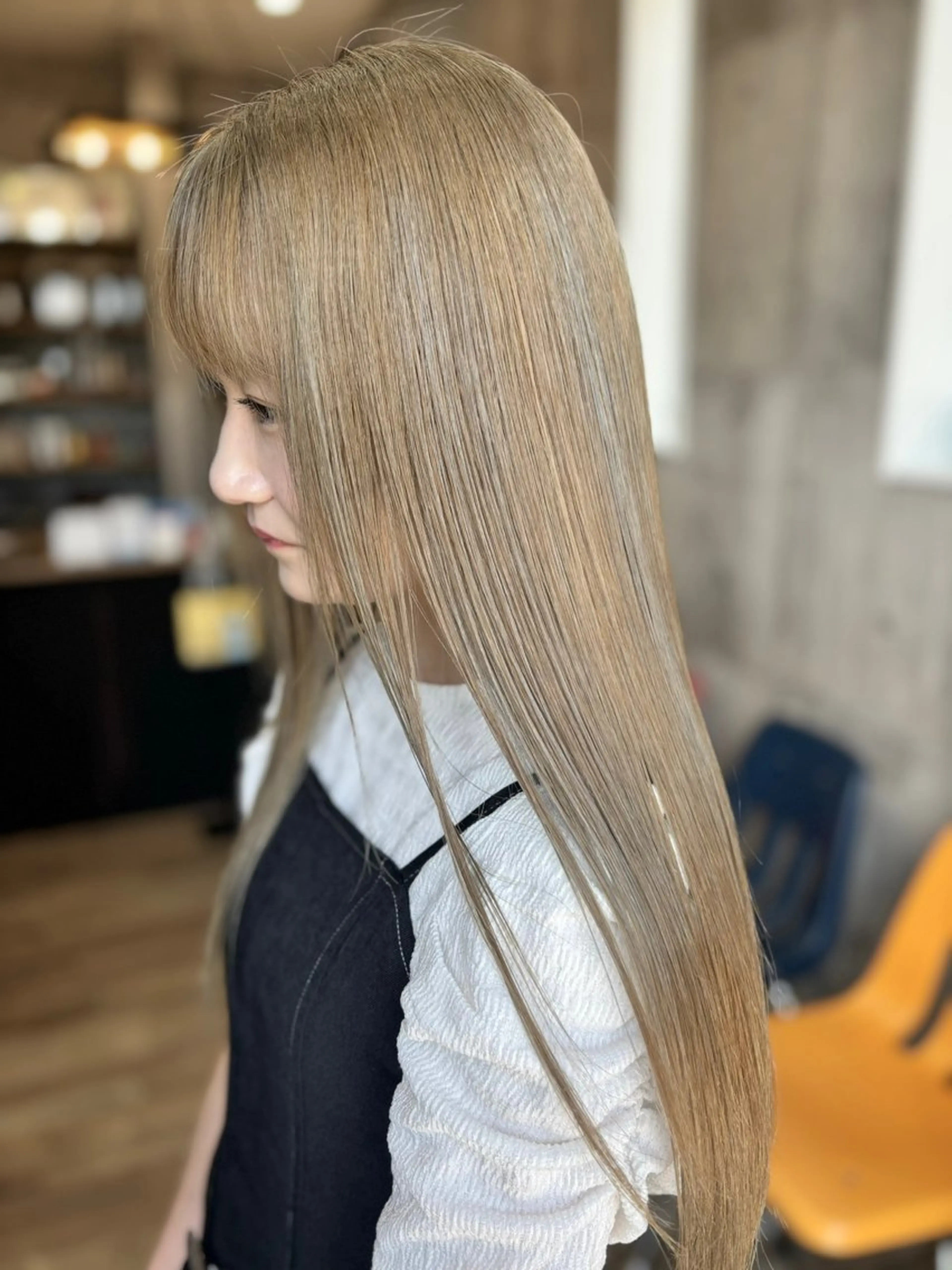 ロング ヘアカラー トリートメント Welila by haku所属・Yuuki ウェリラバイハクのヘアスタイル