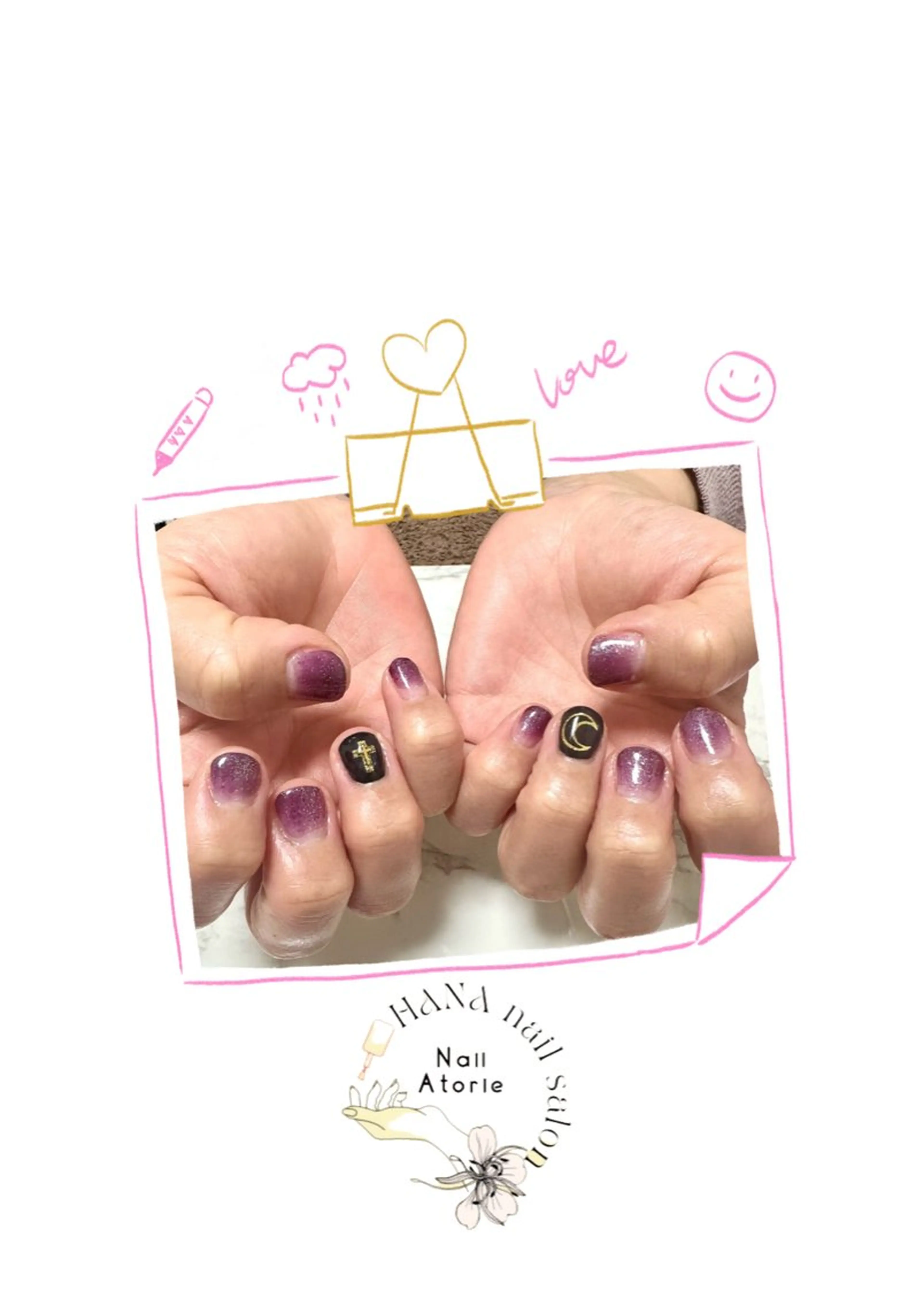ネイル ハロウィン シンプルネイル ハンドネイル HaNA 　nail salonのネイルデザイン