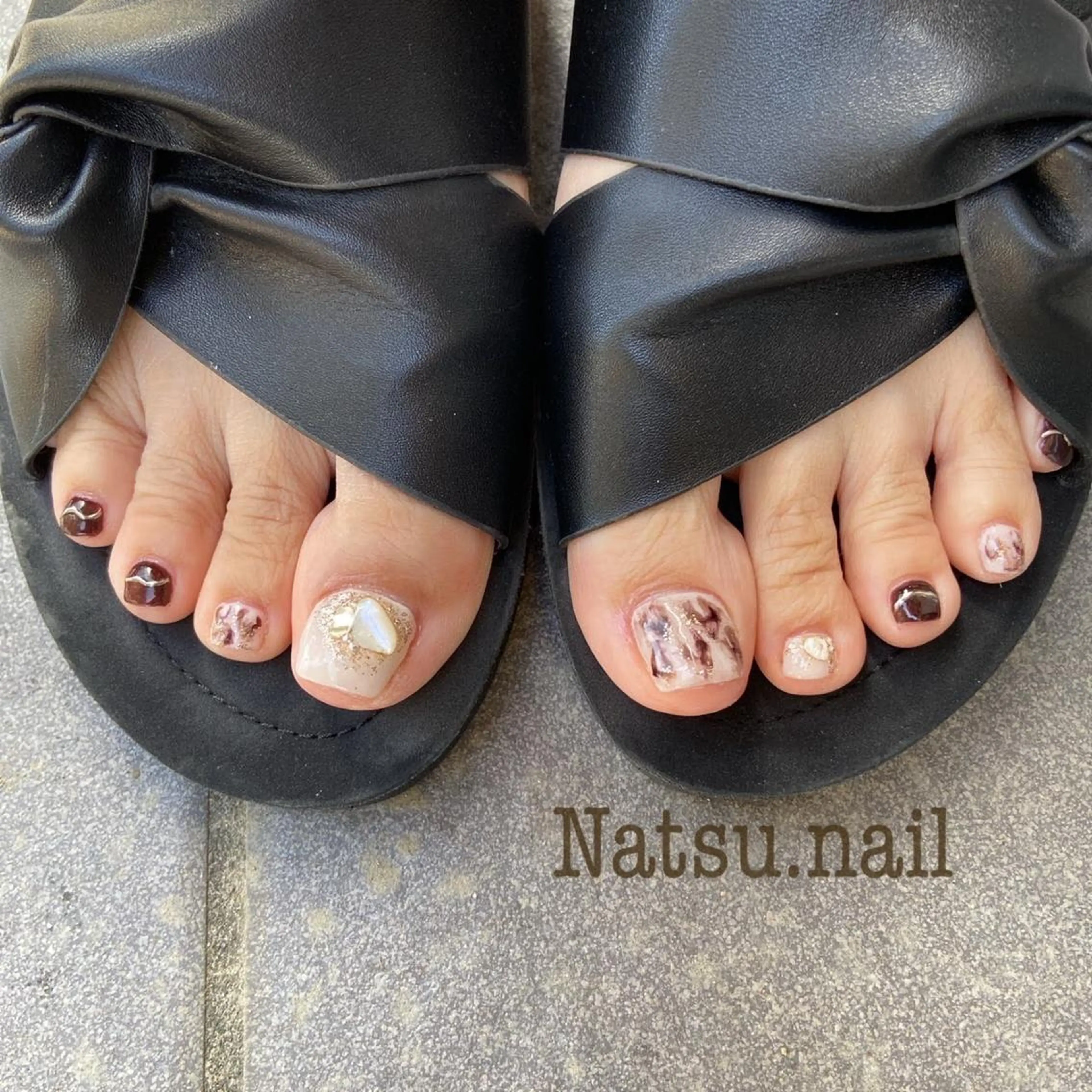 ネイル アニマル柄 フットネイル Natsu nailのネイルデザイン