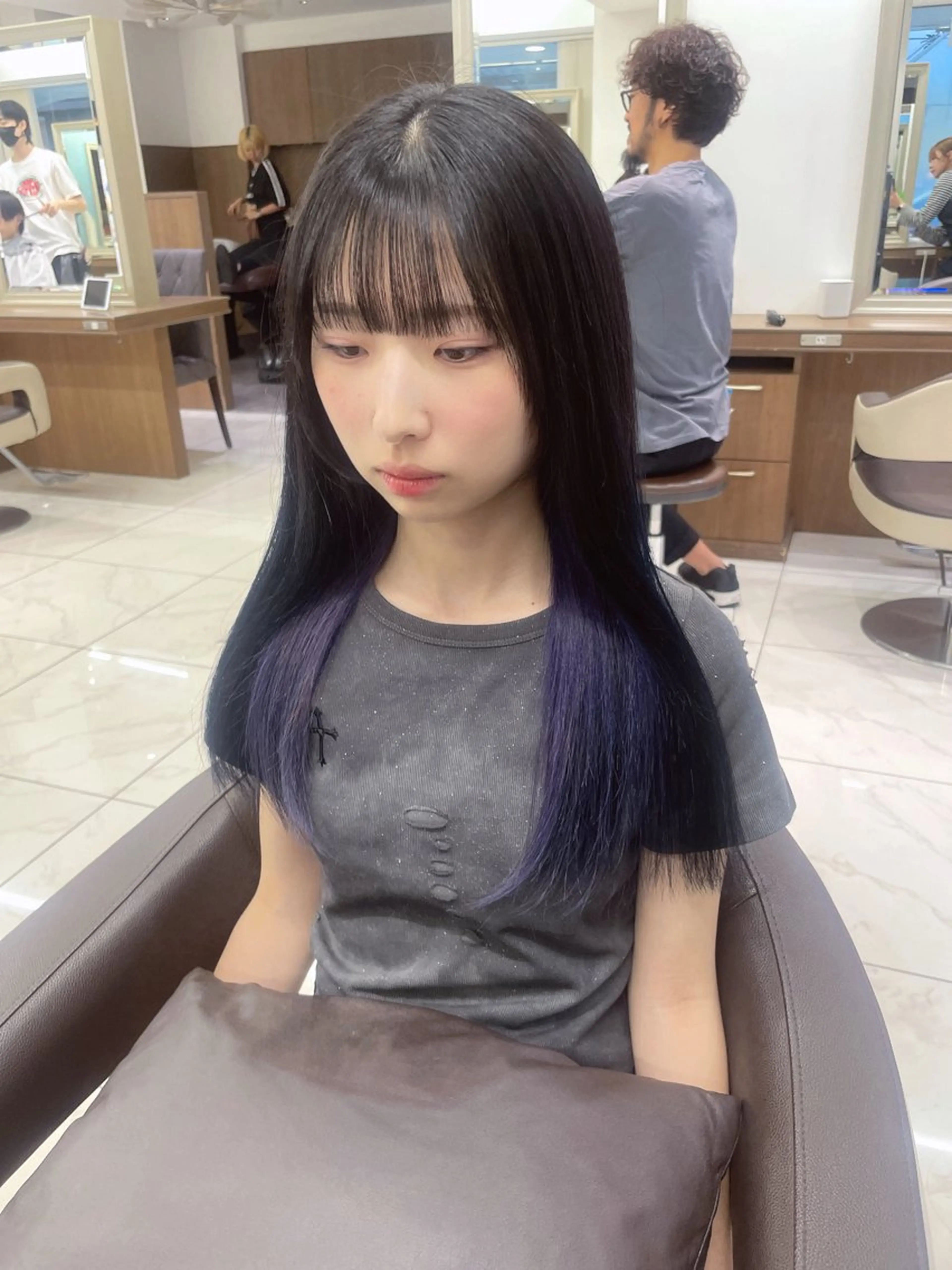 セミロング カラー ヘアカラー 福島成美/髪質改善 縮毛矯正/カラーのヘアスタイル