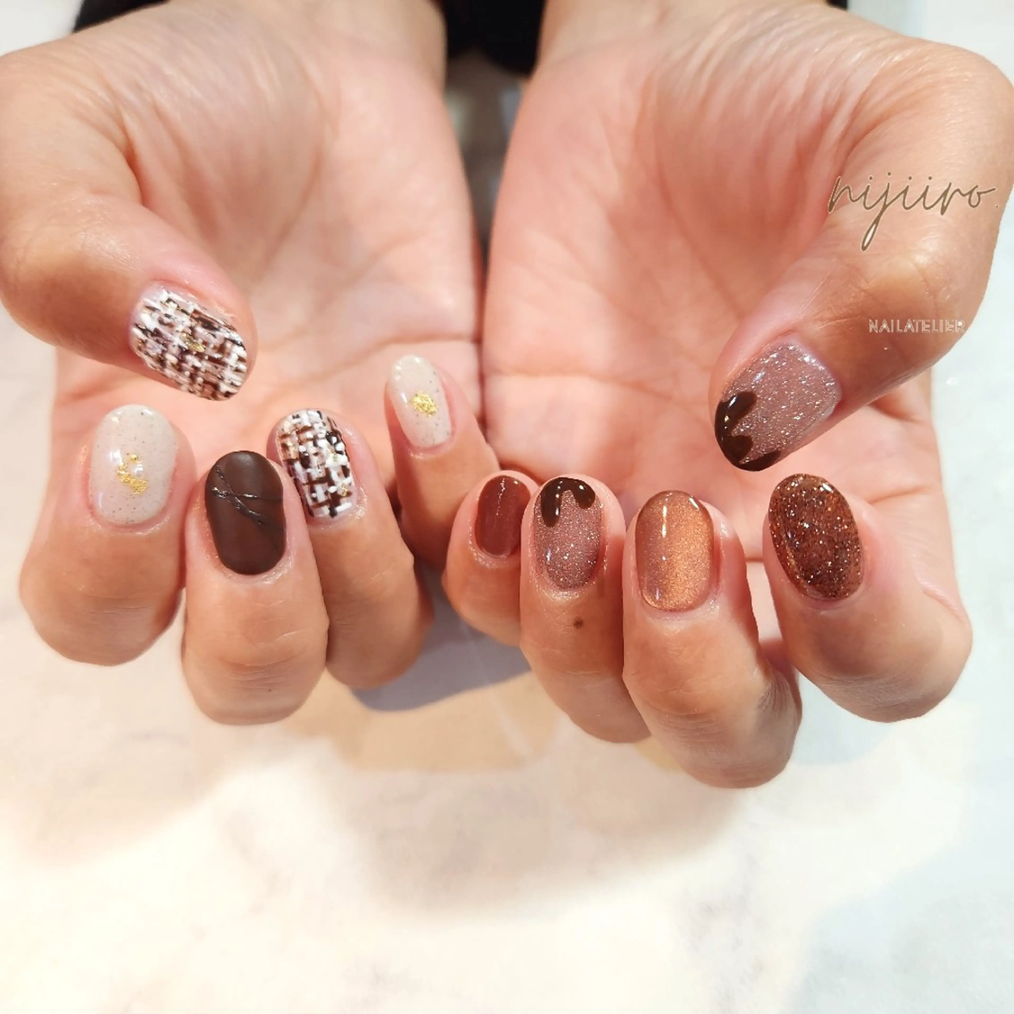 ネイル ハンドネイル nailatelier nijiiro.所属・nijiiro🌈 サトウのネイルデザイン