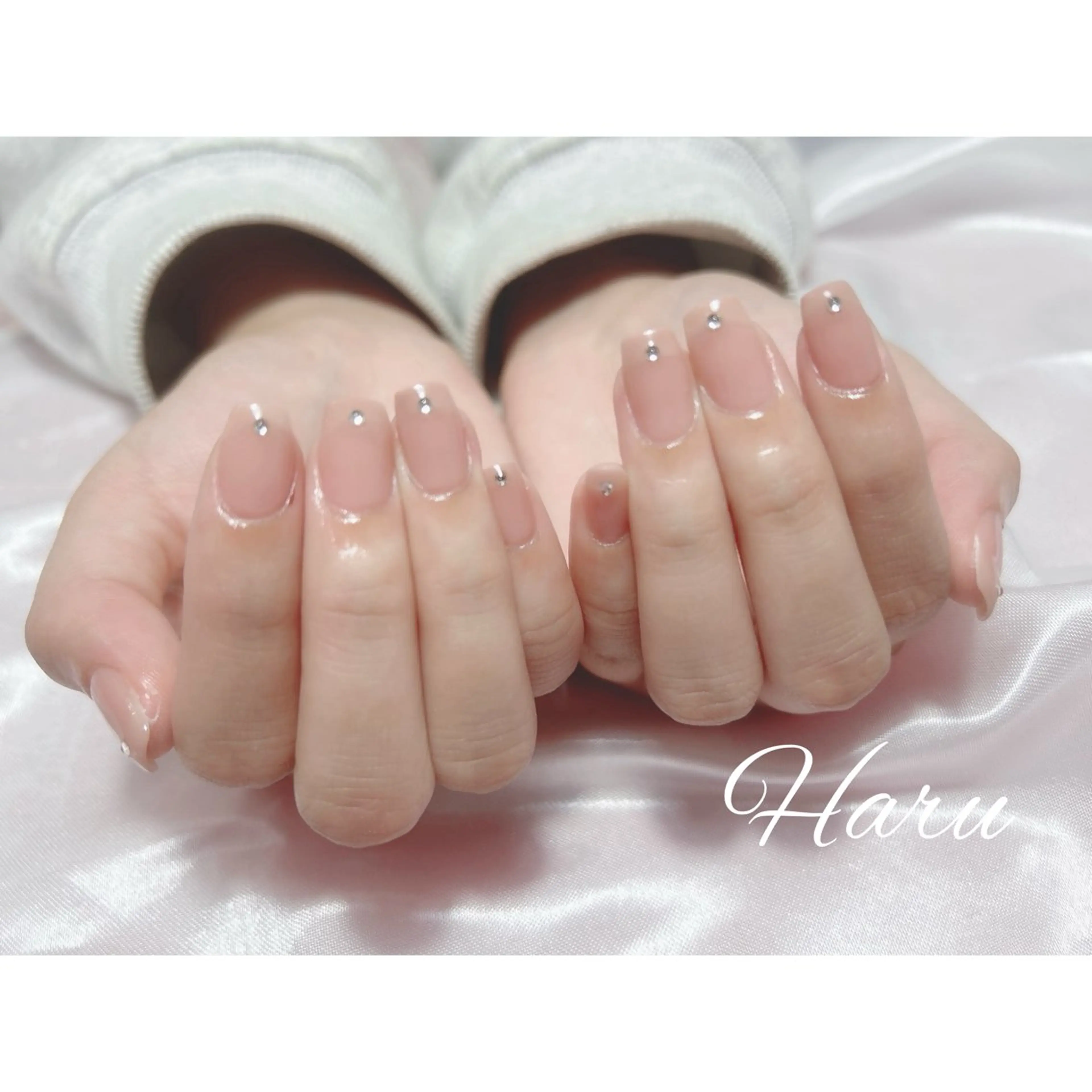 ネイル ストーンネイル ハンドネイル Haru .mのネイルデザイン