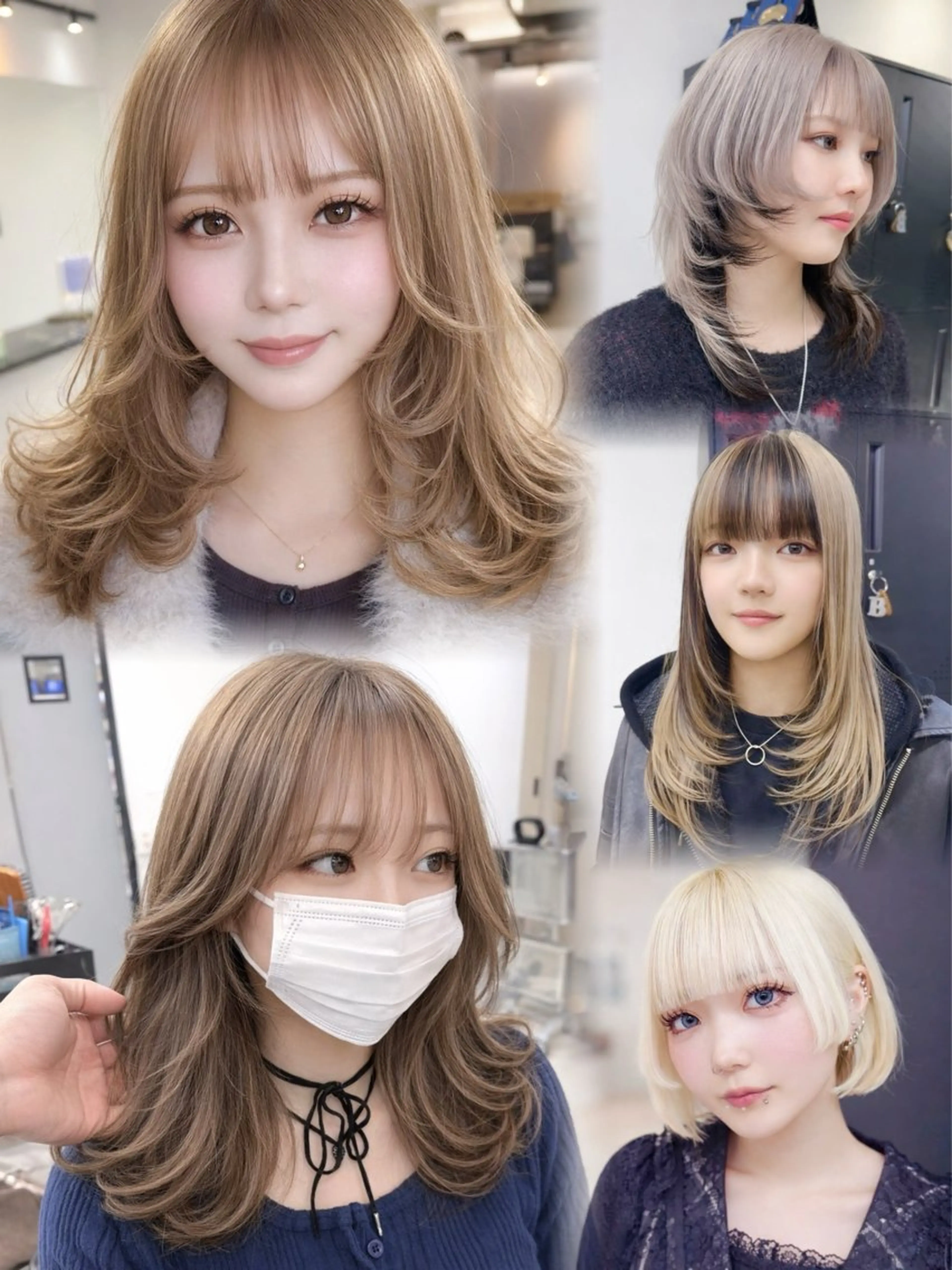 ミディアム カラー カット ヘアカラー トリートメント 🍀お悩み改善憧れの 美髪　小林風雅のヘアスタイル
