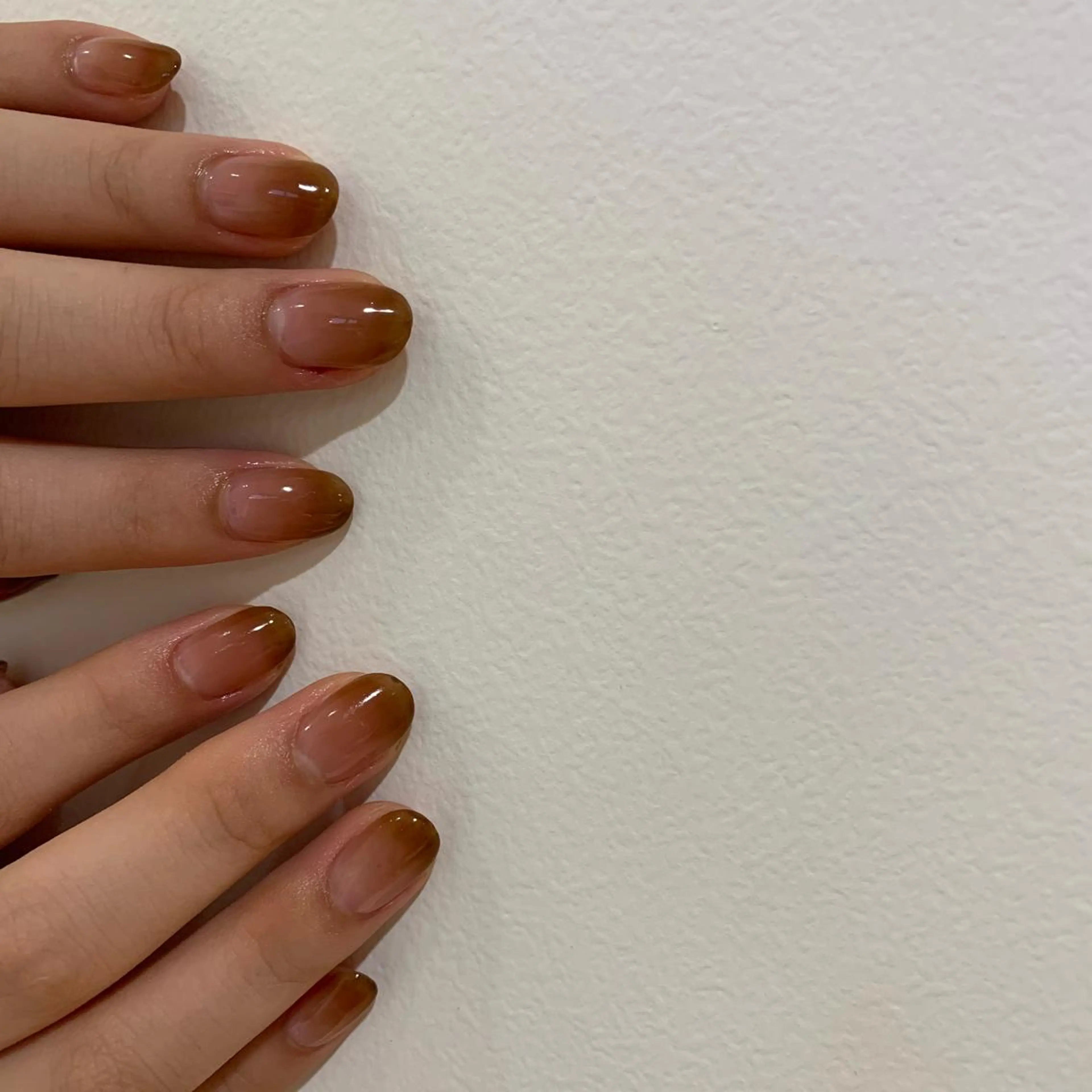 ネイル ブラウン グラデーション 佐藤 穂乃香のネイルデザイン