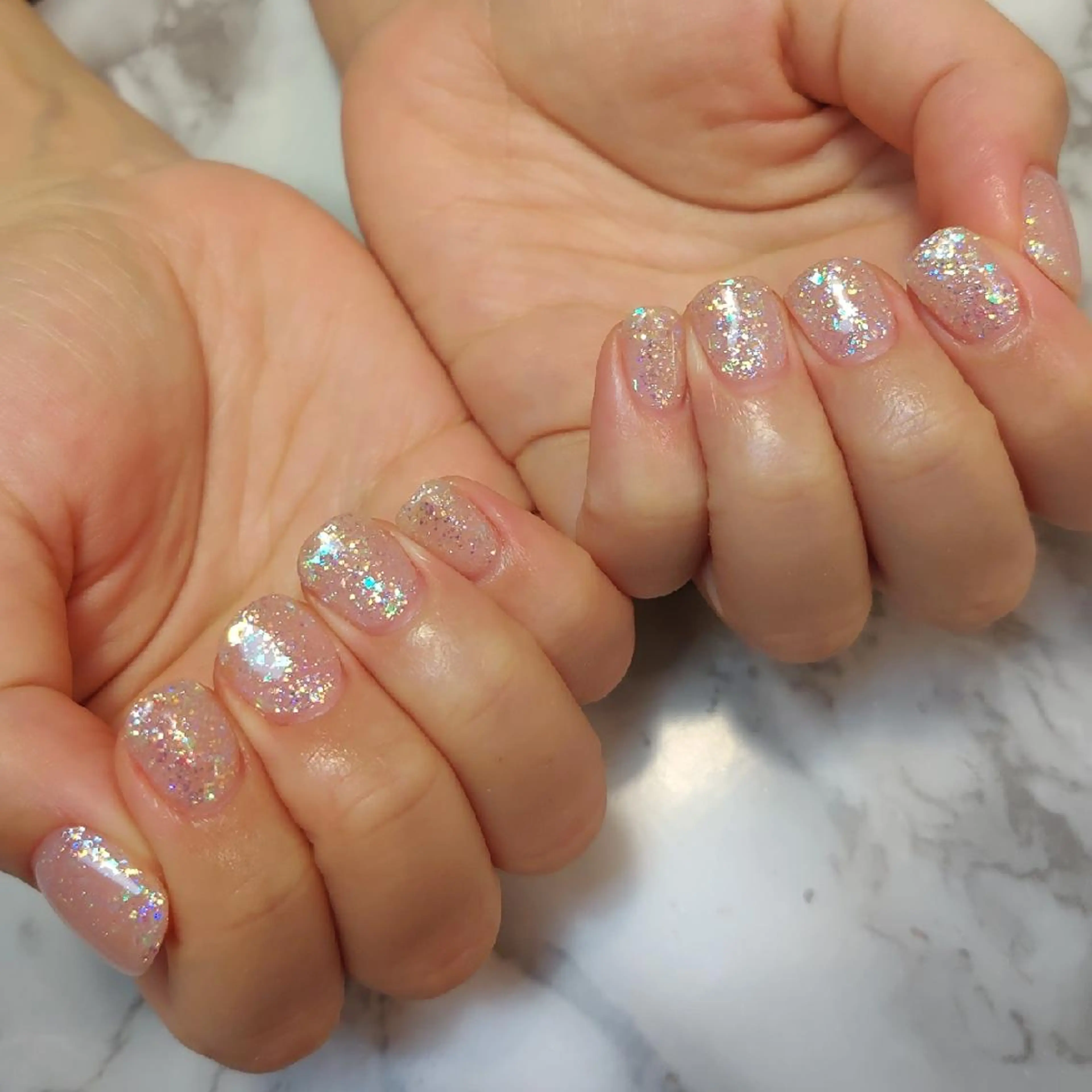 ネイル ラメ(グリッター) ジェヌインネイル 河内のネイルデザイン