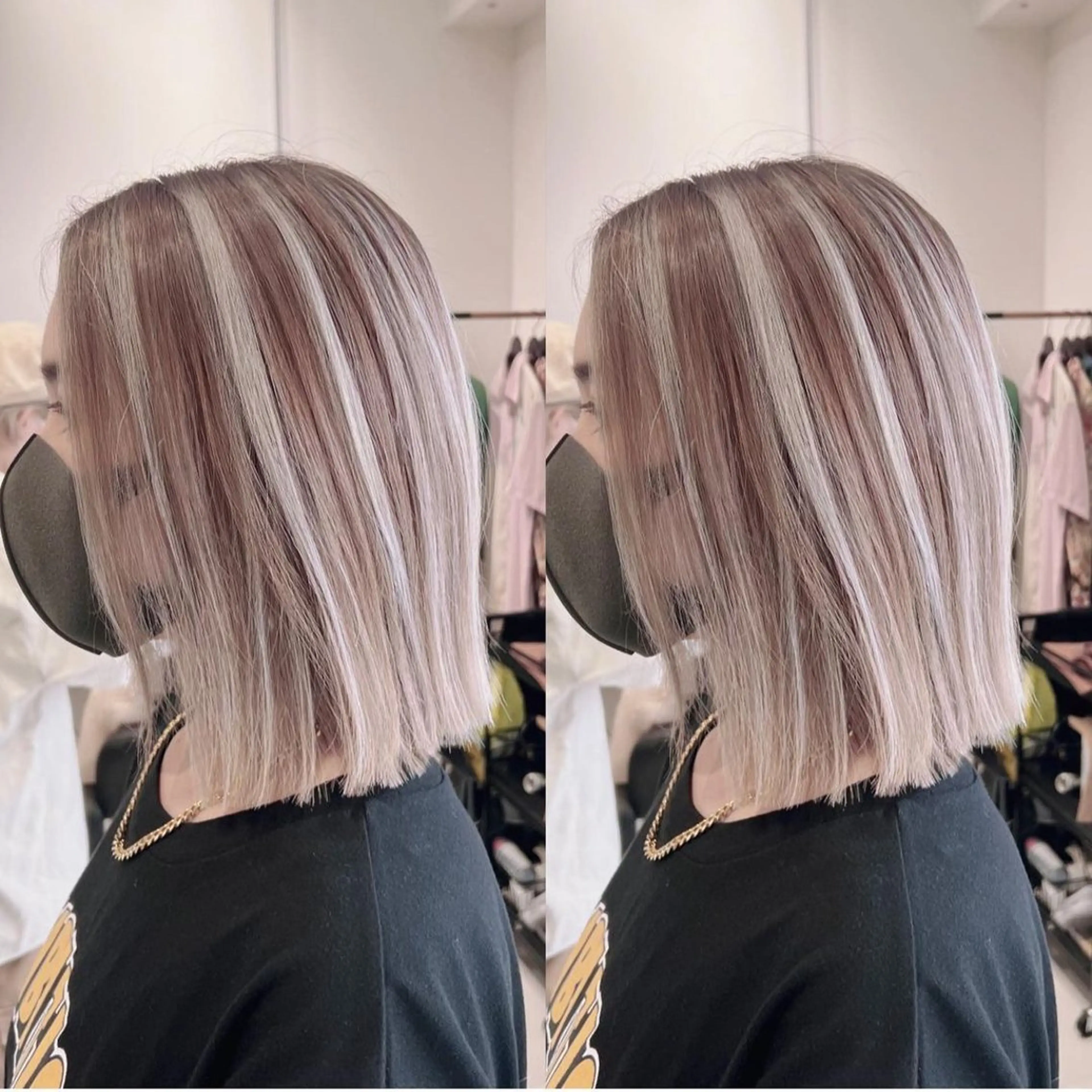 ショート カラー ブリーチ ケアブリーチ 髪質改善 ヘアカラー オフホワイトアンドなんば所属・福西 洋斗のヘアスタイル