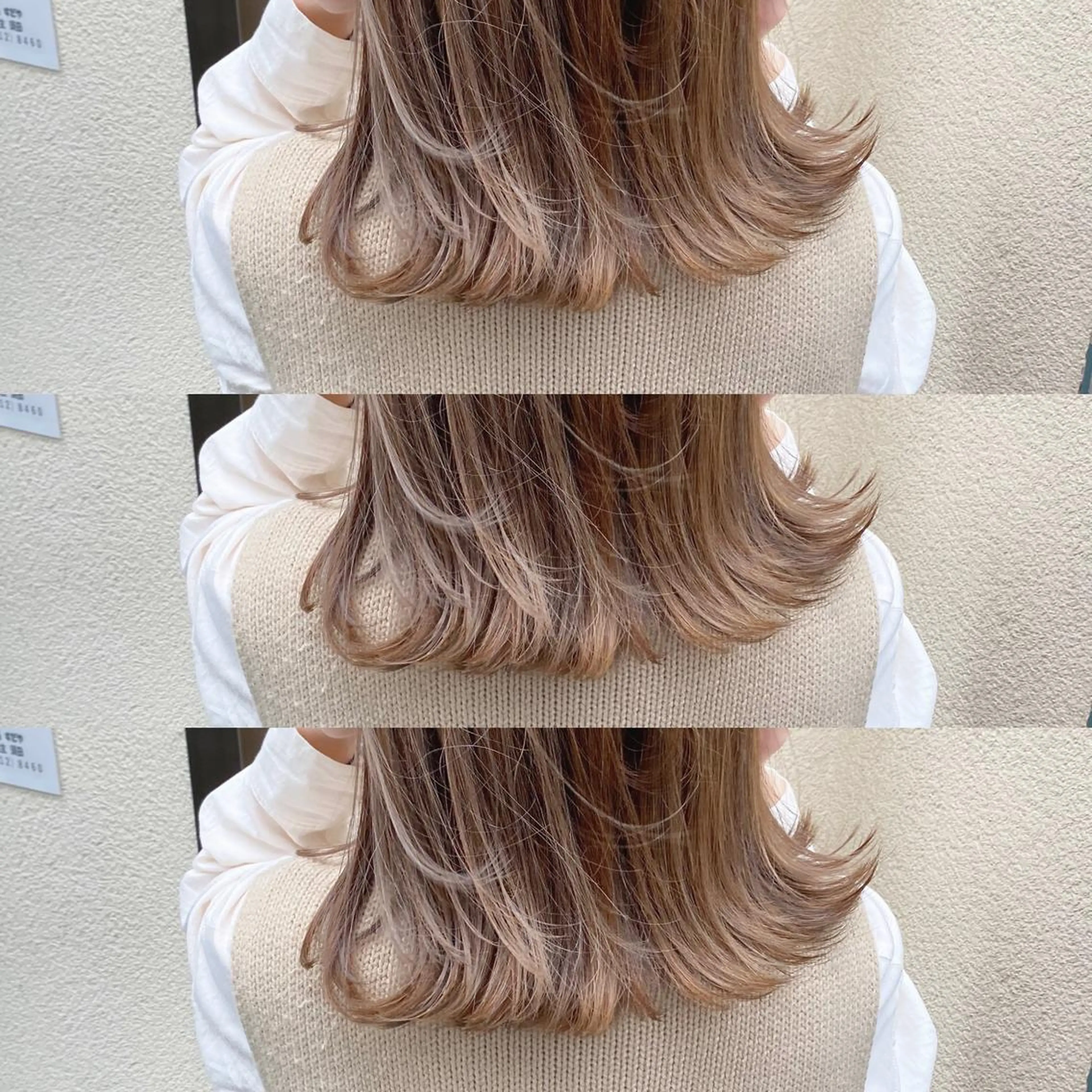 ミディアム ボブ 外国人風カラー ハイライト 髪質改善 トリートメント あざと可愛い❤️ 髪質整形💊　輝のヘアスタイル