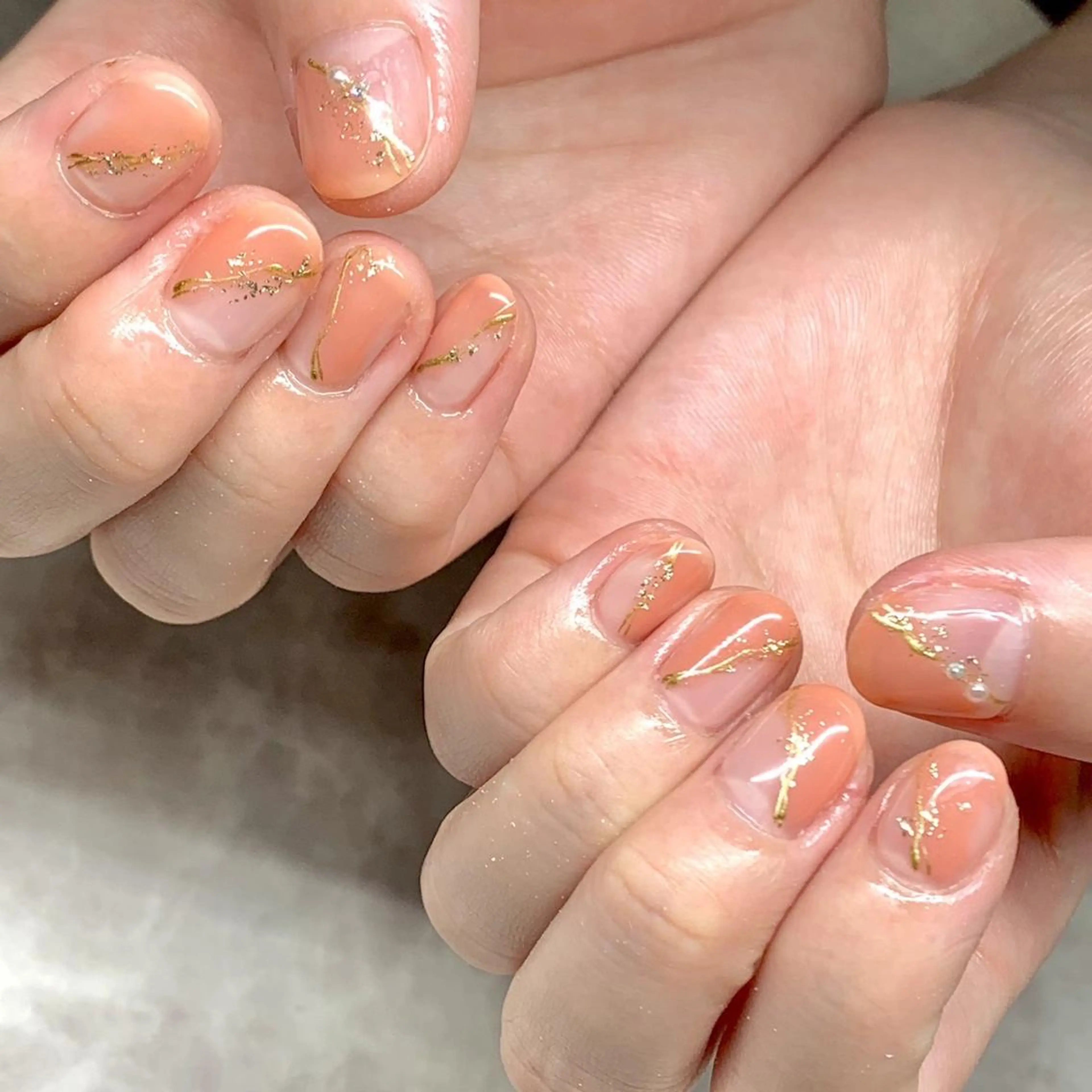 ネイル ネイルリボン 受付スタッフのネイルデザイン