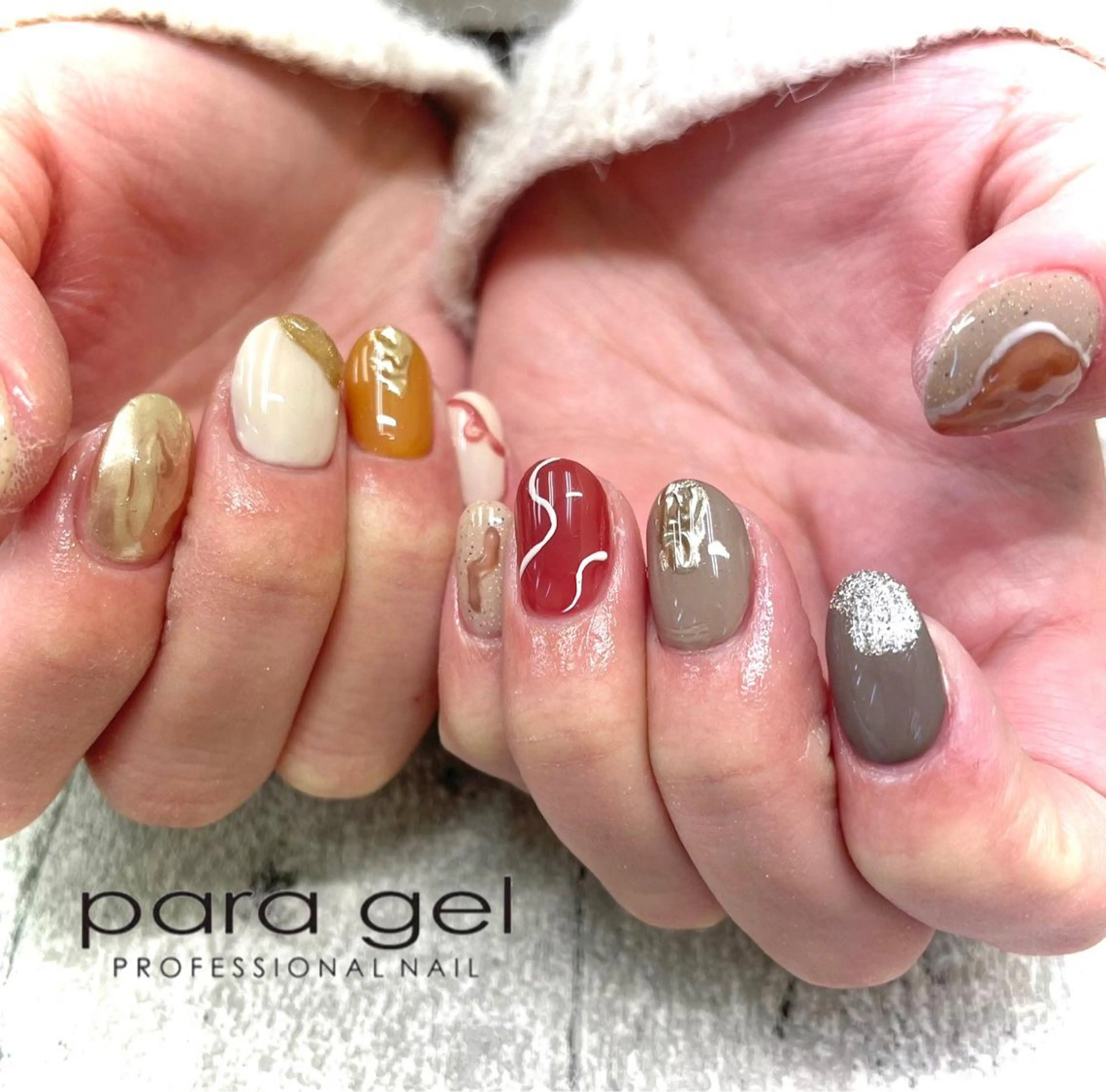 ネイル ジェルネイル ニュアンスネイル パラジェル ハンドネイル Bianca🎀 ONODERAのネイルデザイン