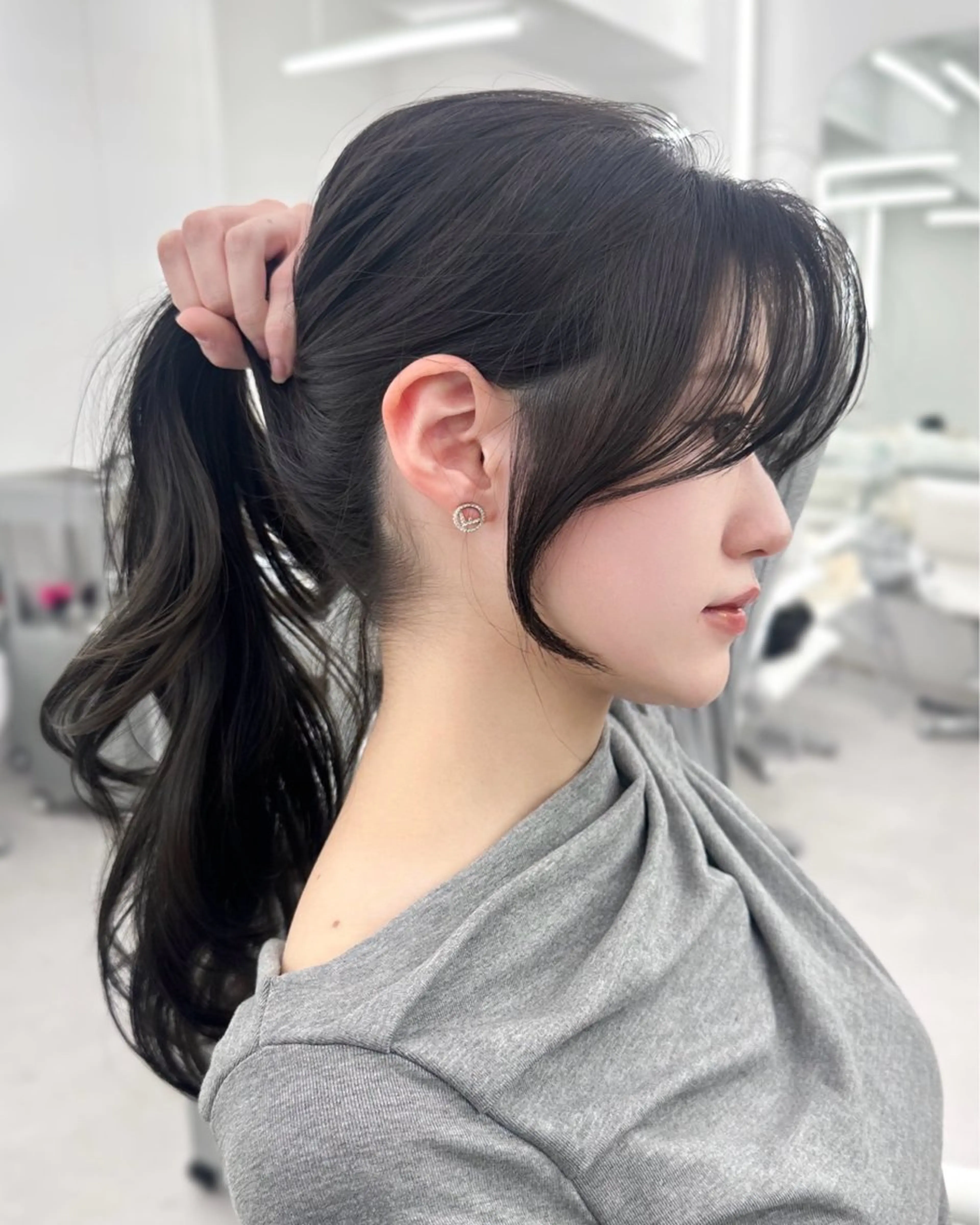 セミロング カラー カット ヘアカラー トリートメント 🇰🇷韓国風くびれ ヘア🇰🇷中村優大のヘアスタイル