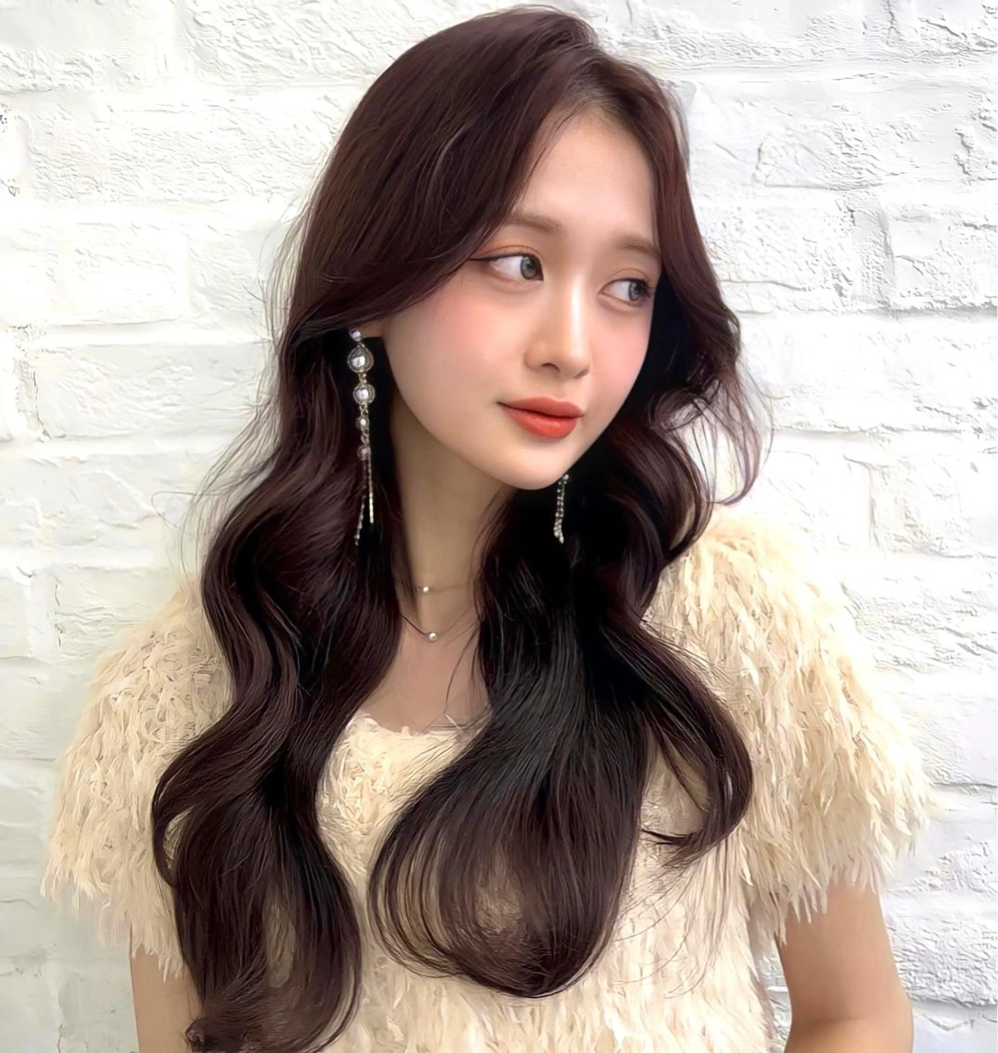 ロング カット ヘアカラー トリートメント 韓国ヘア♡ 顔まわりカットayaのヘアスタイル