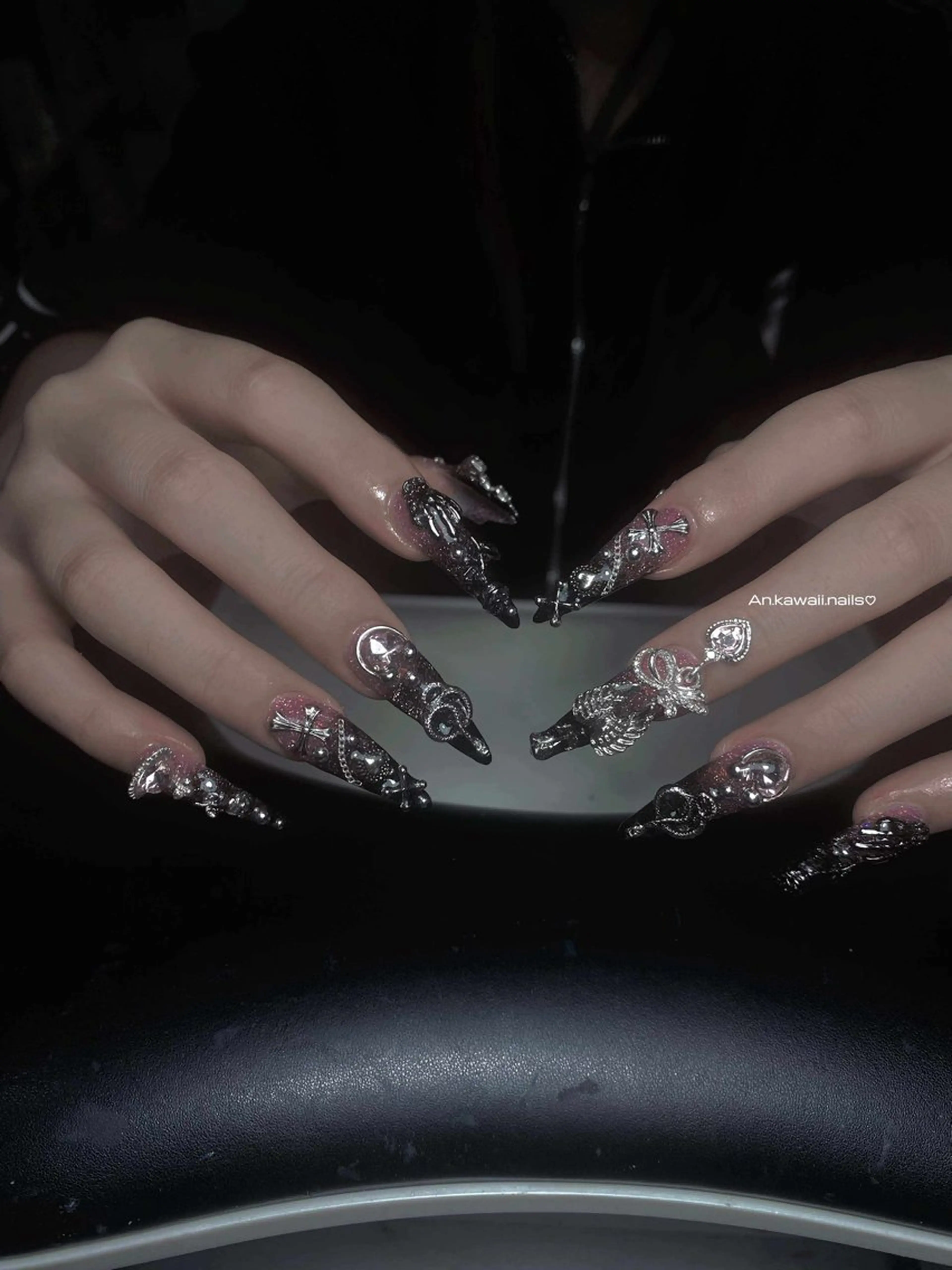 ネイル 長さ出し フレンチネイル ジェルネイル ガーリー 韓国ネイル Kawaii _Nailのネイルデザイン