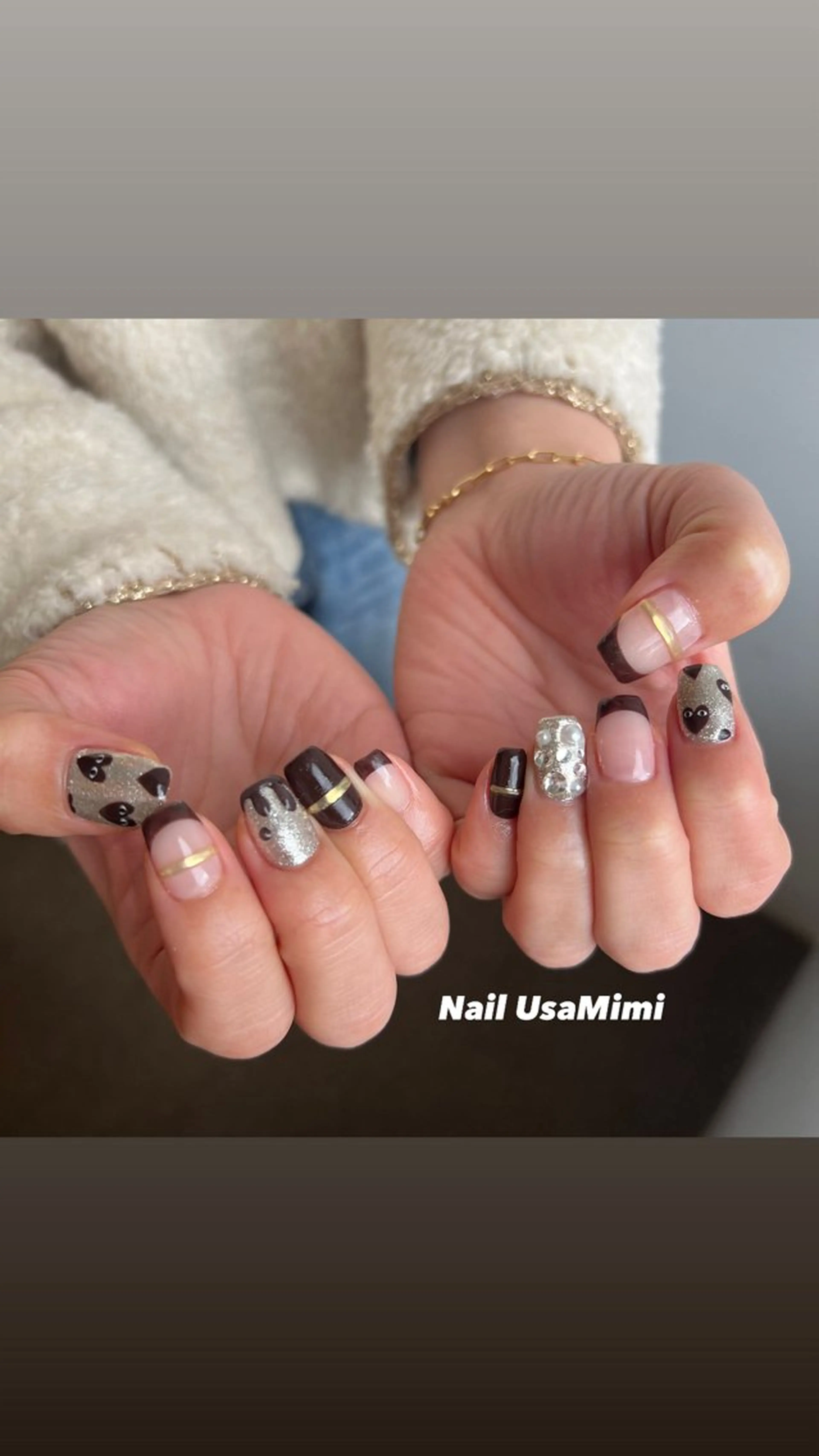 ネイル ジェルネイル マグネットネイル 持ち込み ワンカラーネイル パラジェル 本町NailUsa Mimi RIKOのネイルデザイン