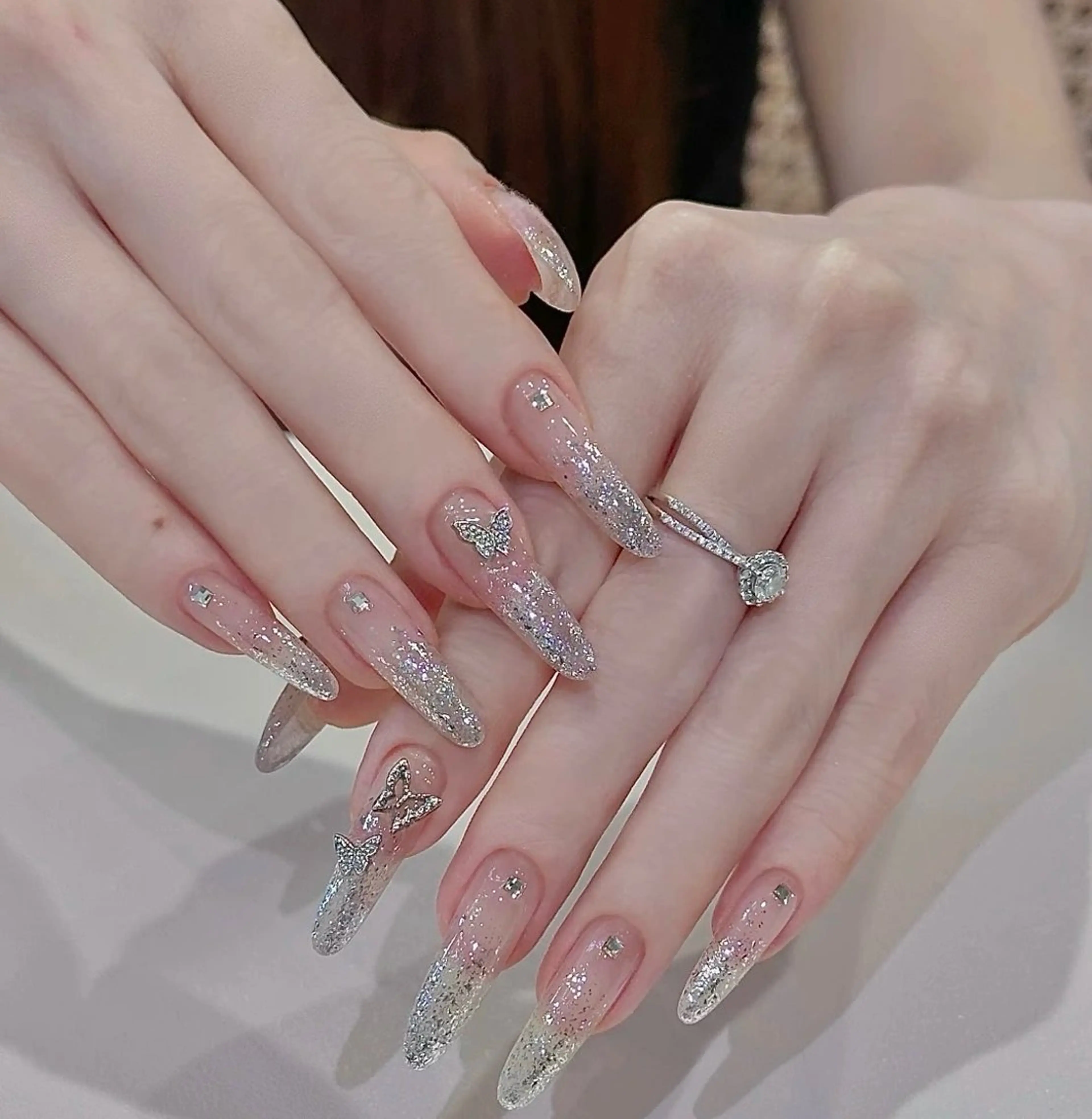 ラメ、マグネット+チップ長さ出しの写真