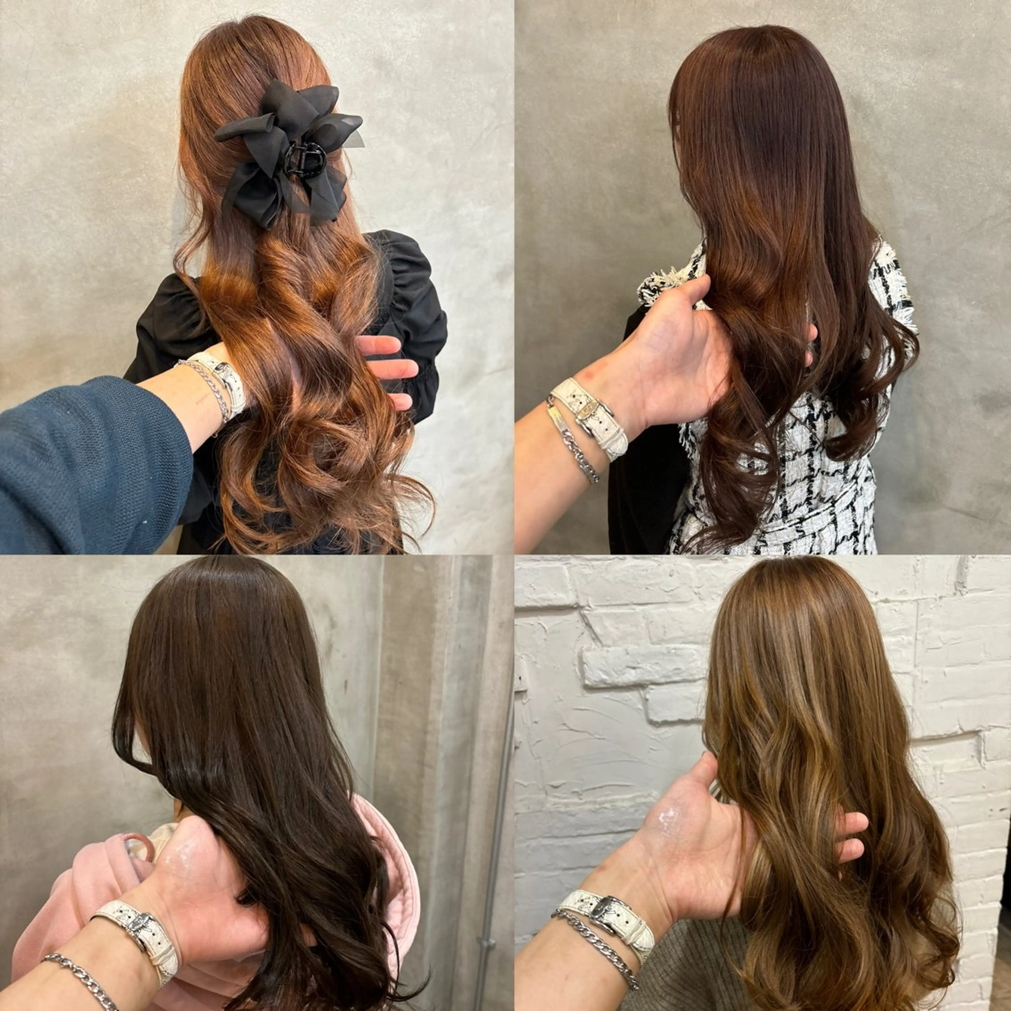 ロング カラー ブラウンカラー カット ヘアカラー トリートメント メンズ/ヘアセット/ 顔周りレイヤー/💶のヘアスタイル