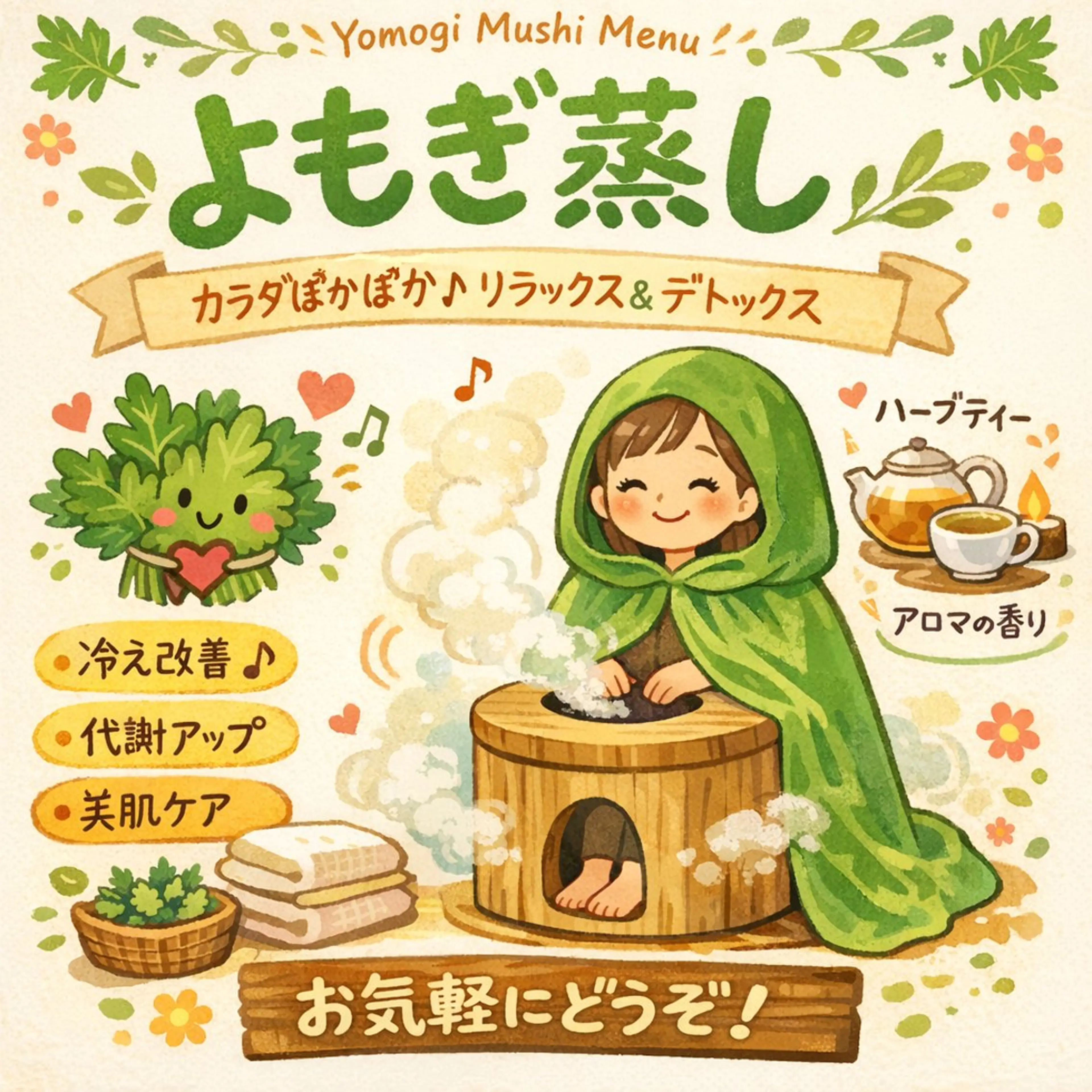 よもぎ蒸し（約30分）の写真