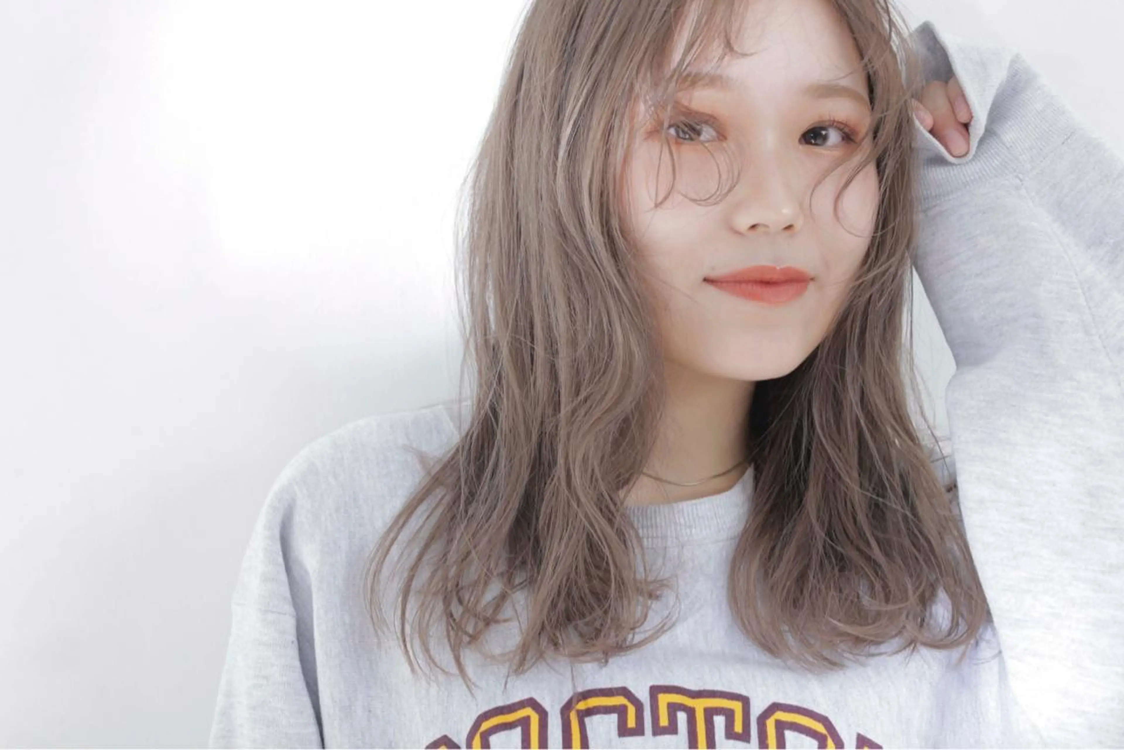 ミディアム カット ヘアカラー トリートメント しもかわ かほのヘアスタイル