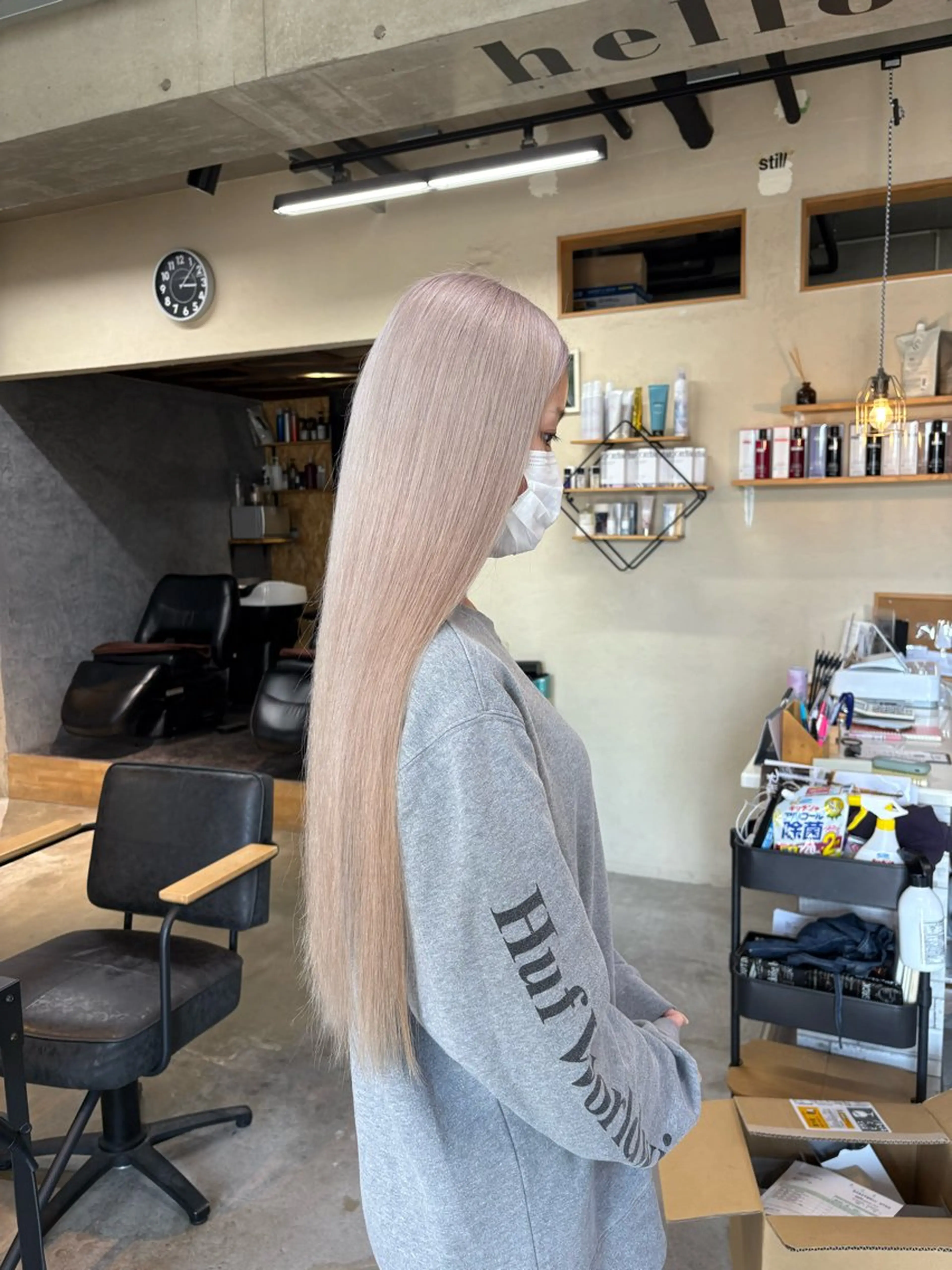 ロング カラー ブリーチ カット ヘアカラー トリートメント SUONO所属・ブリーチムラ修正 /ハイトーン/青砥大のヘアスタイル