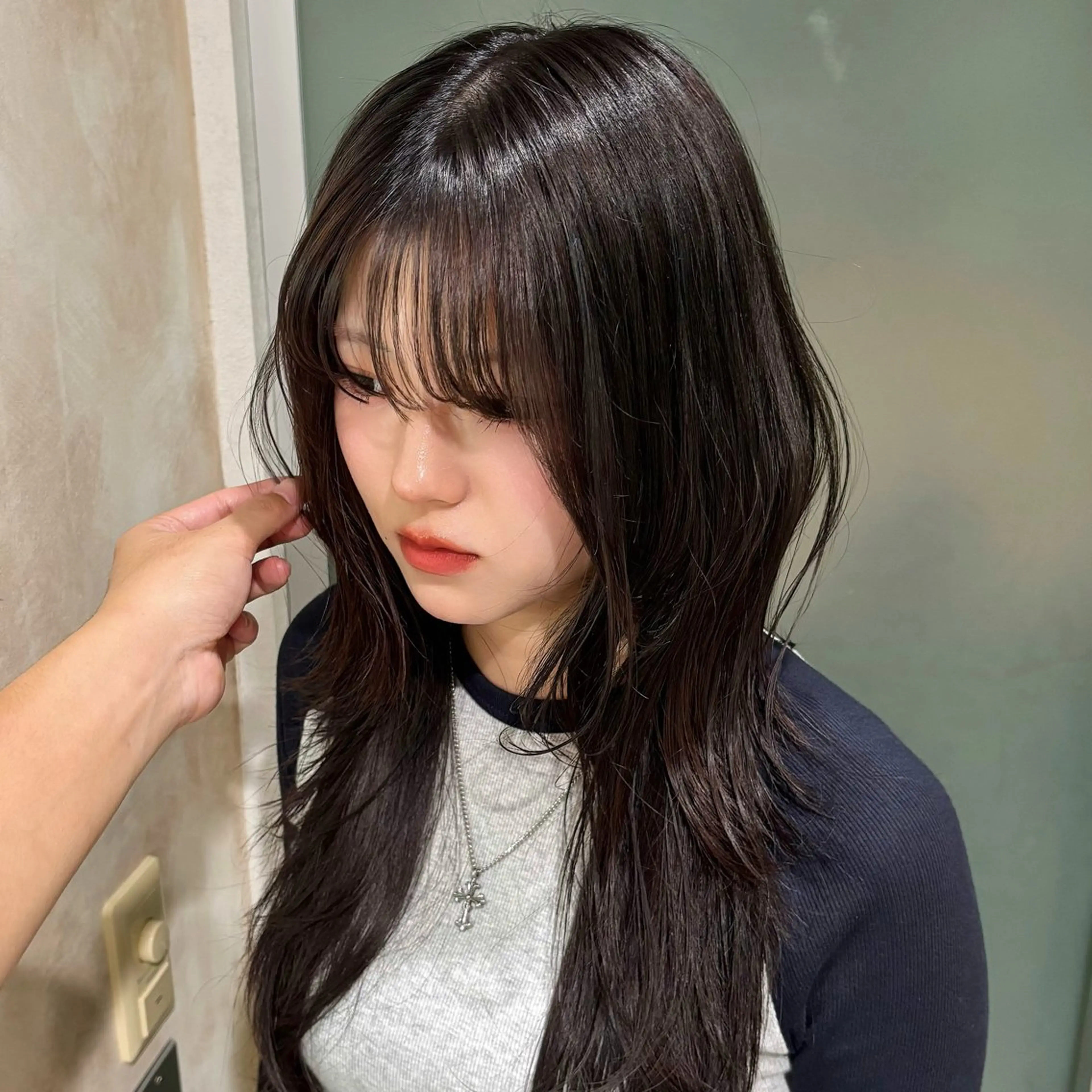 ロング ハッシュカット 滋賀でレイヤーなら ｜吉村　友輝のヘアスタイル