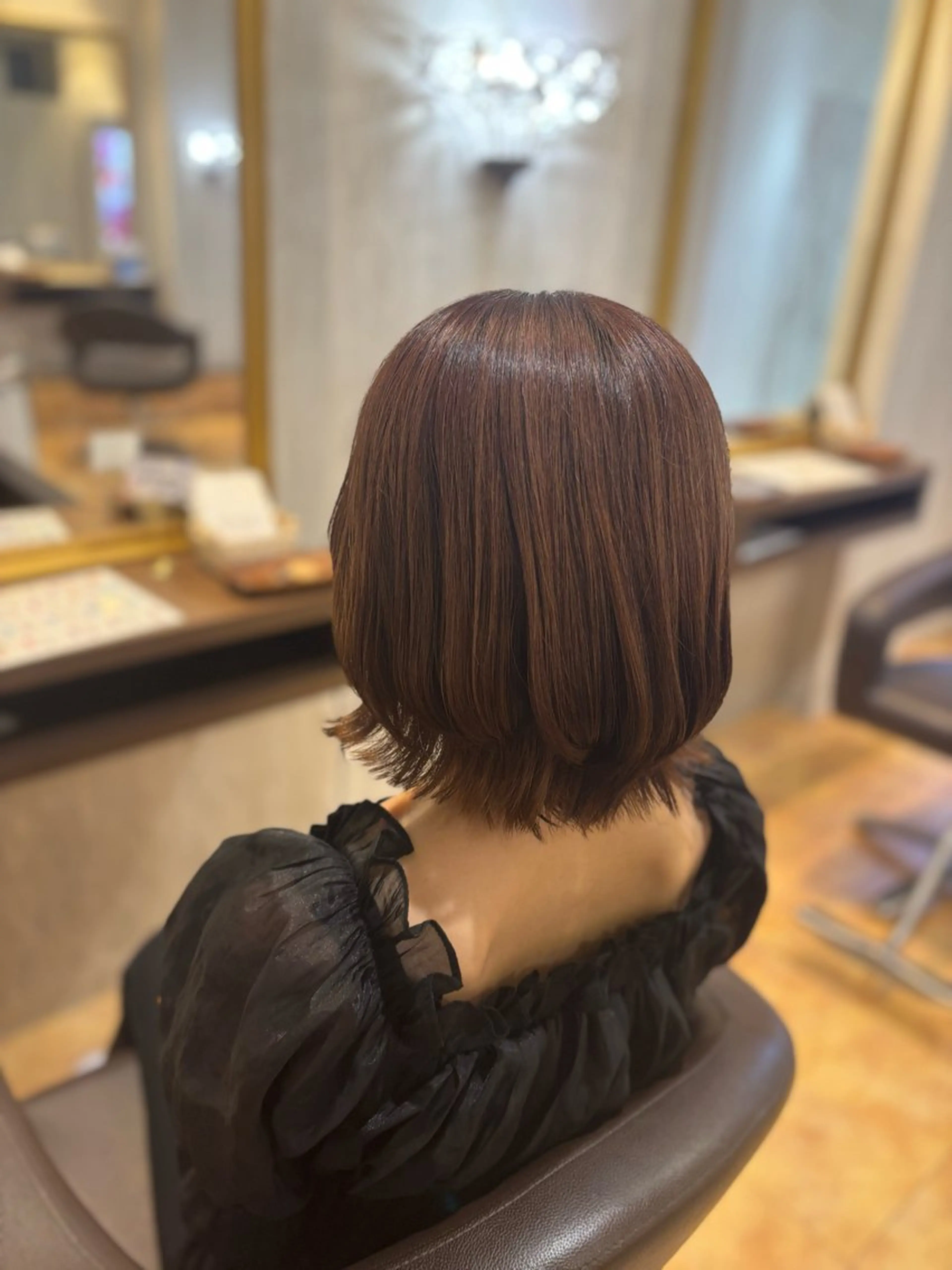 ミディアム カット トリートメント yui🥀/ボブ /暖色/レディースのヘアスタイル