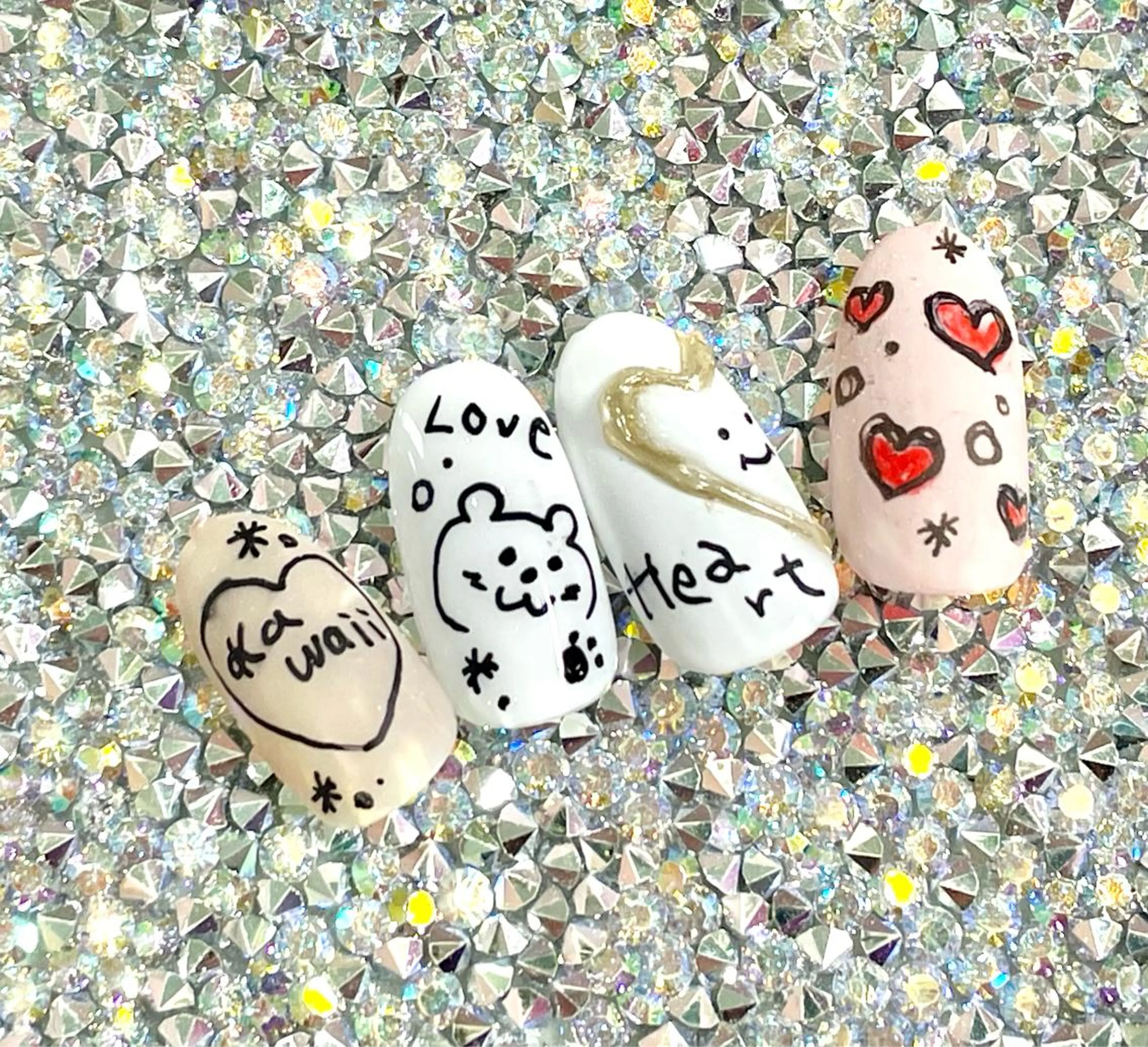 ミディアム BURGUNDY 🌹eriのネイルデザイン