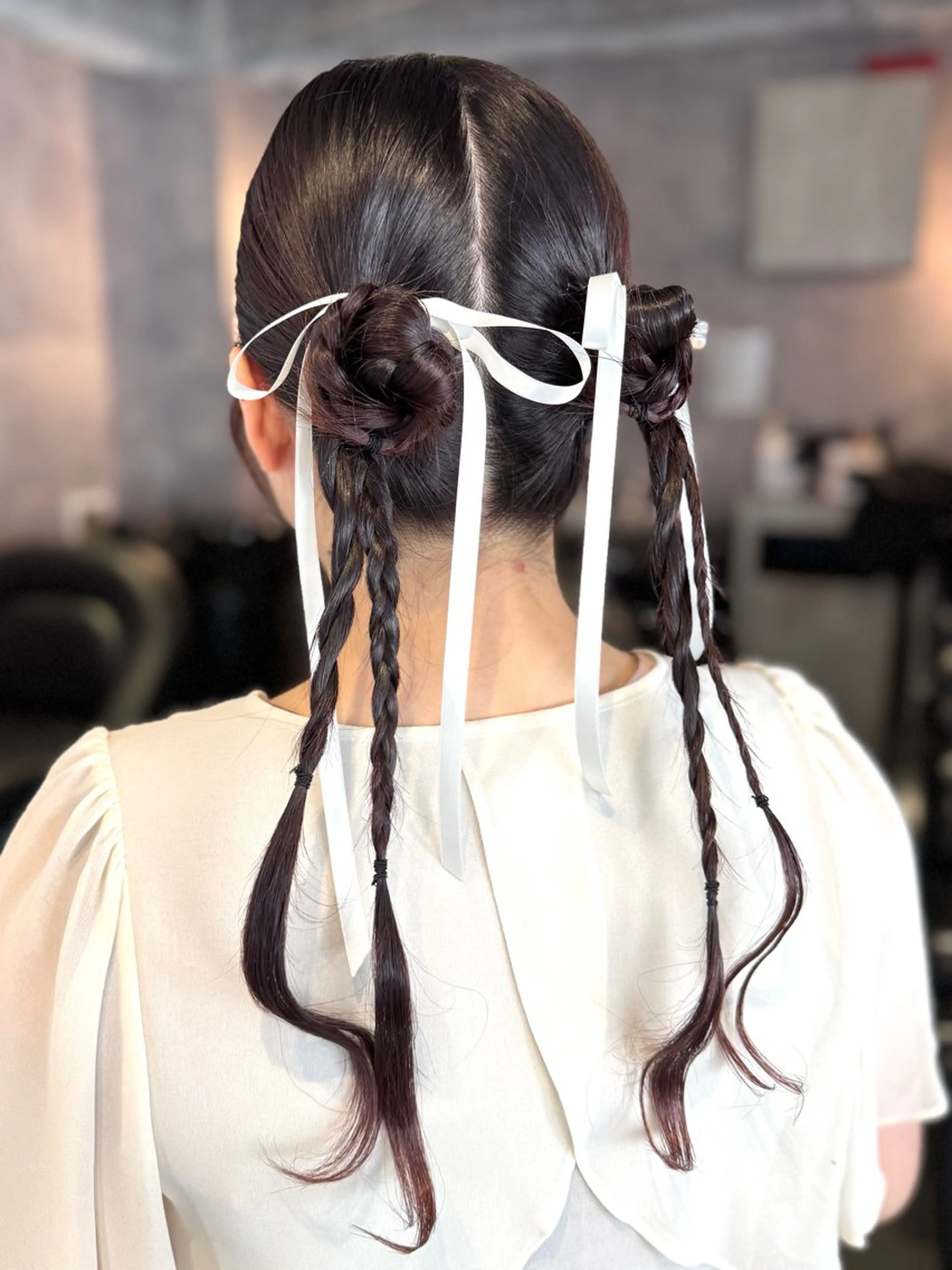 ヘアアレンジ ヘアセット 🩶mana🩶艶髪 /カラーオンカラーのヘアスタイル