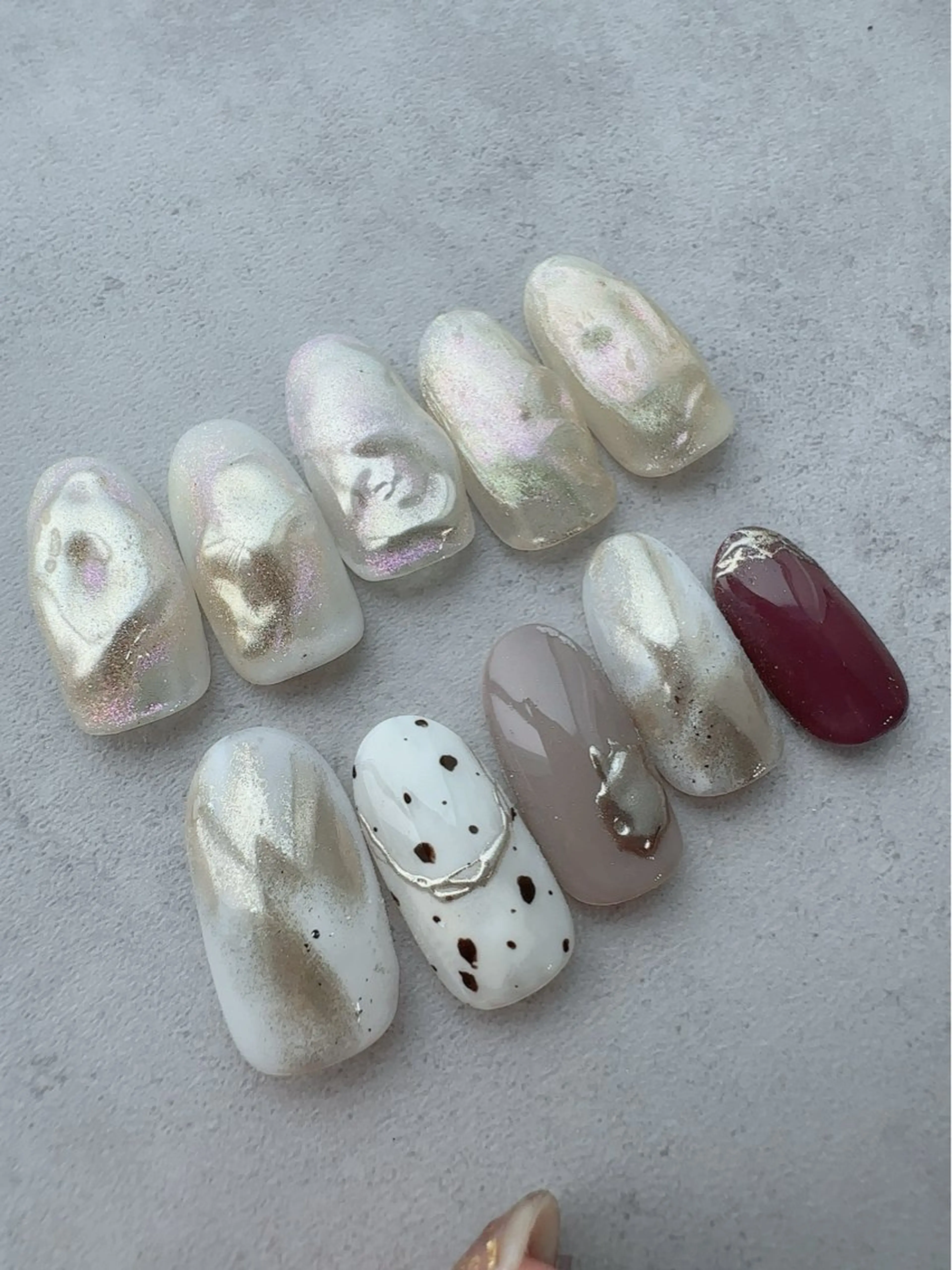 ネイル ミラーネイル ニュアンスネイル ハンドネイル en nail MEGUMIのネイルデザイン