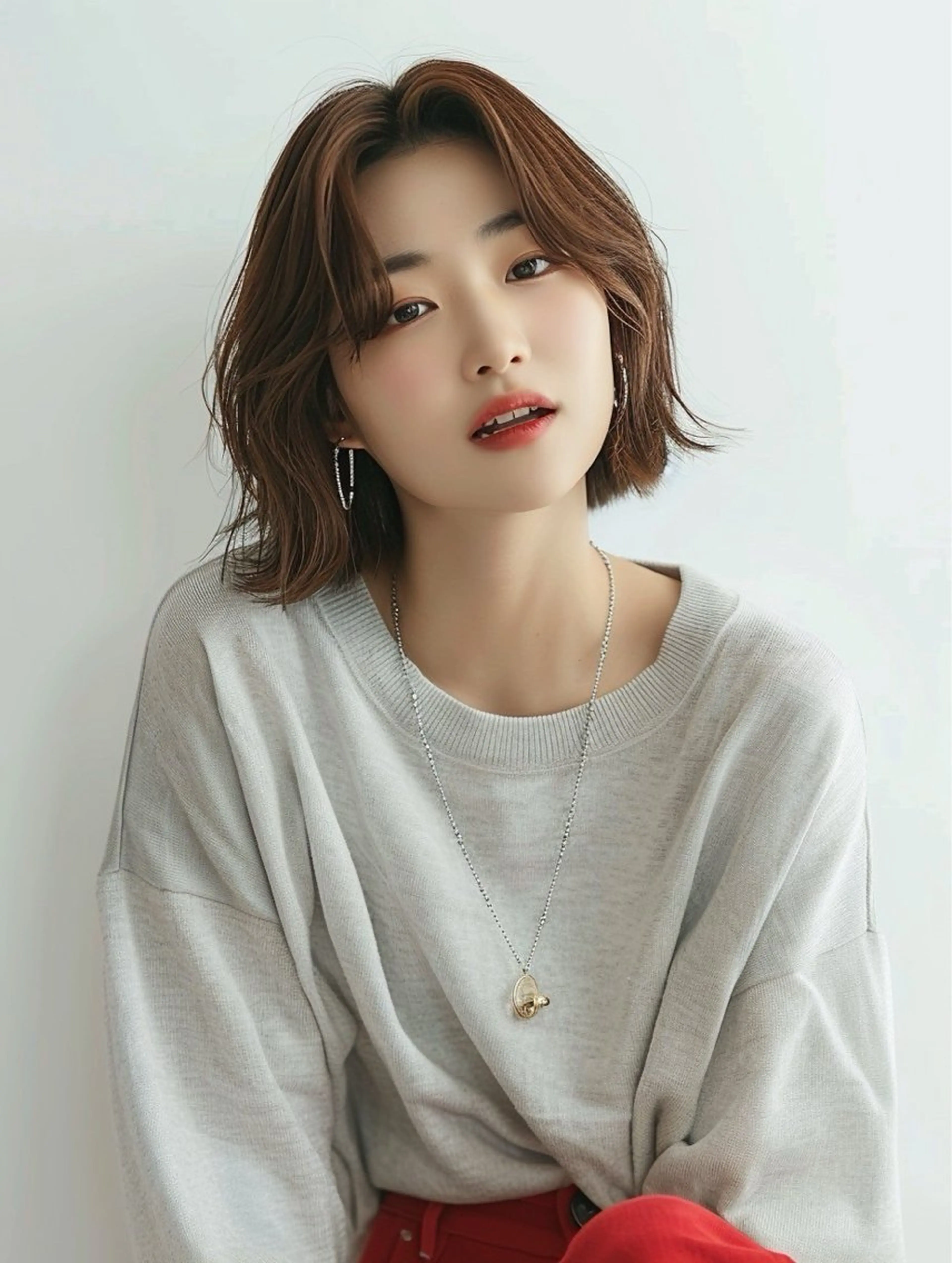 ミディアム カラー ヘアアレンジ 暖色カラー / minoriのヘアスタイル