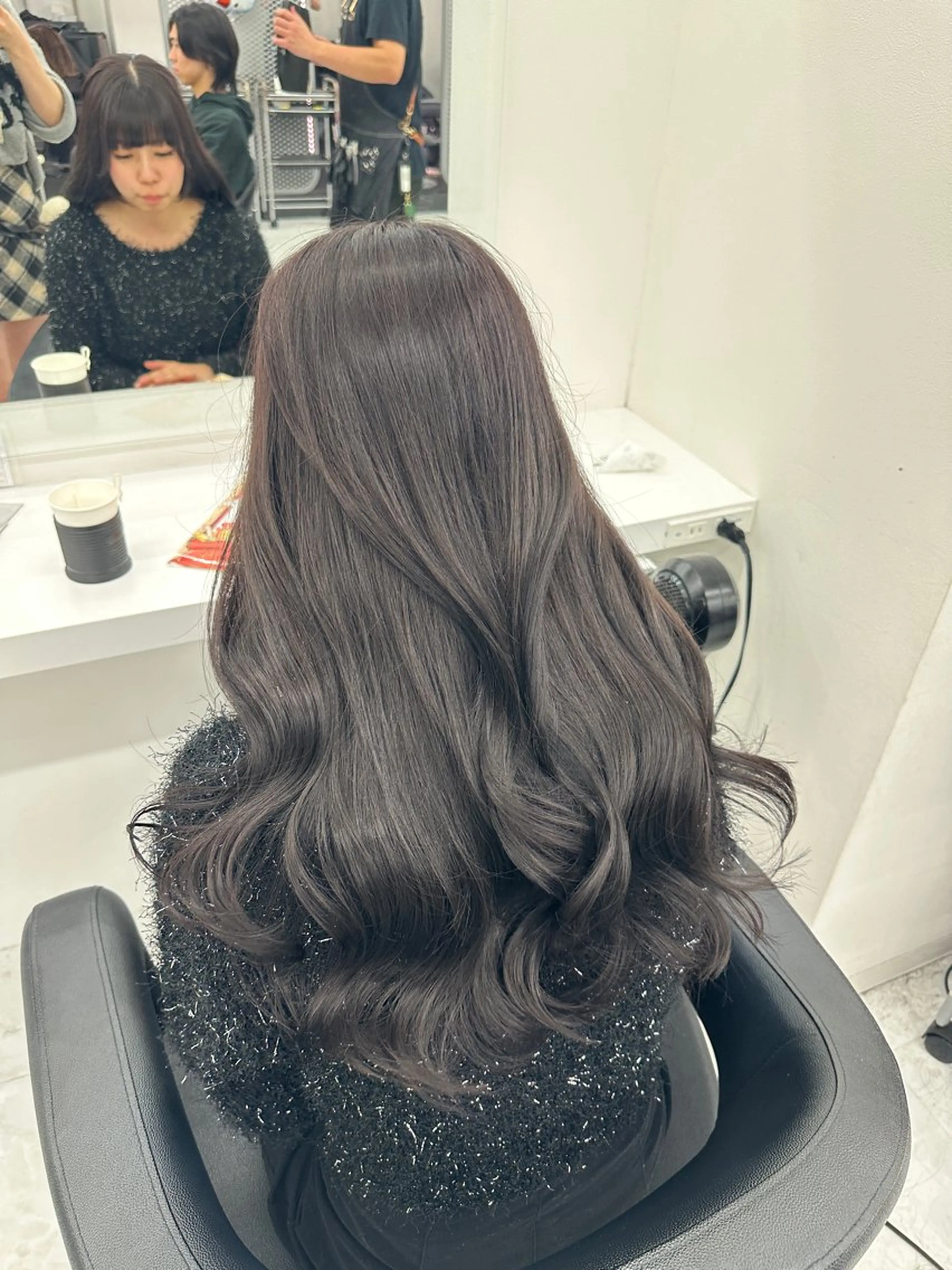 ロング カラー パーマ ヘアアレンジ メンズ キッズ ♥️韓国ヘア レイヤー♥️ゆりのヘアスタイル