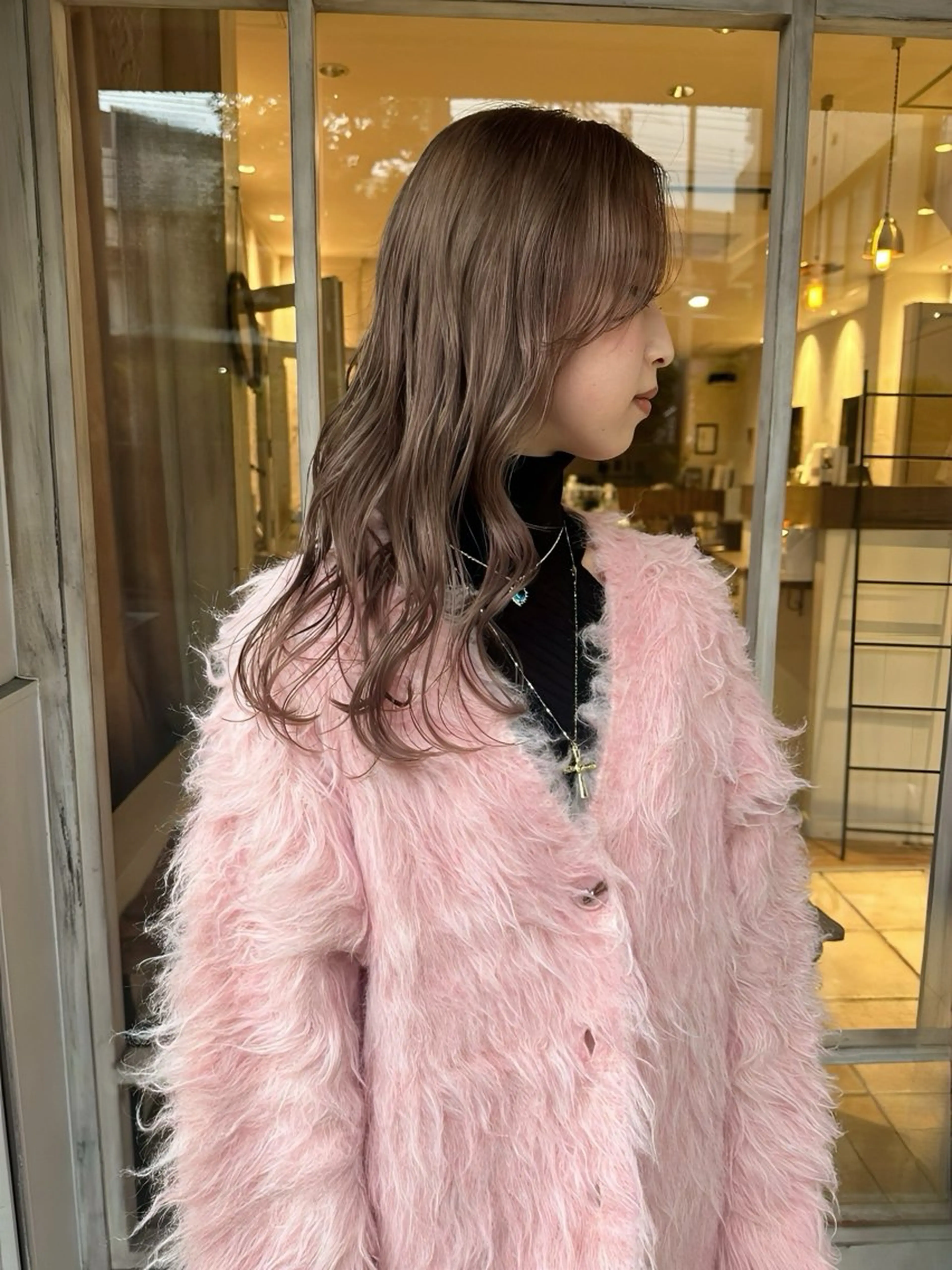 セミロング カラー ベージュカラー 透明感カラー カット ヘアカラー トリートメント ヘッドスパ Manaka🟤 今泉　Musiiikのヘアスタイル