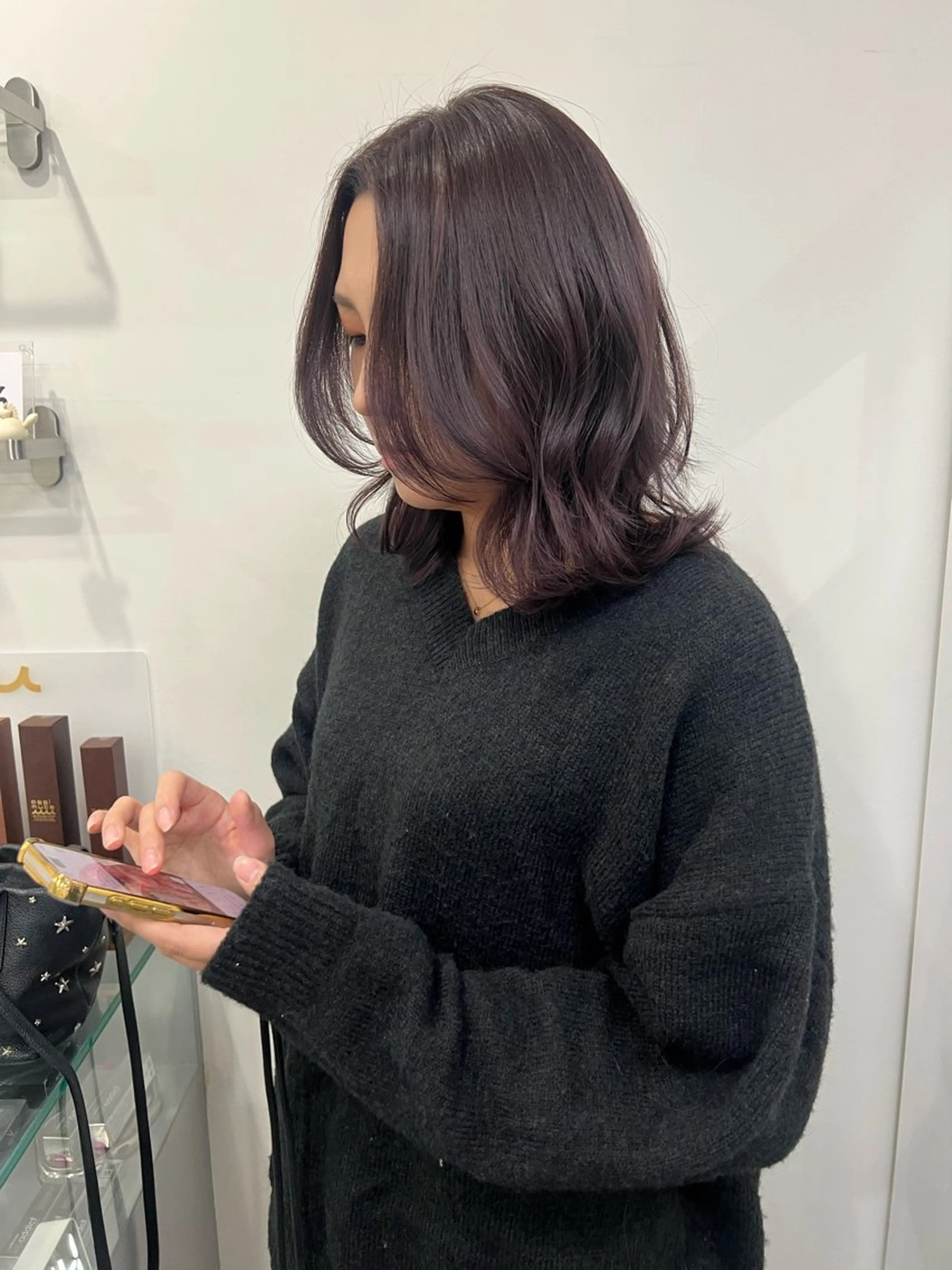 ミディアム カラー レイヤーカット カット ヘアカラー トリートメント Lavire所属・レイヤーカット/韓国 /ハイトーン/amiのヘアスタイル