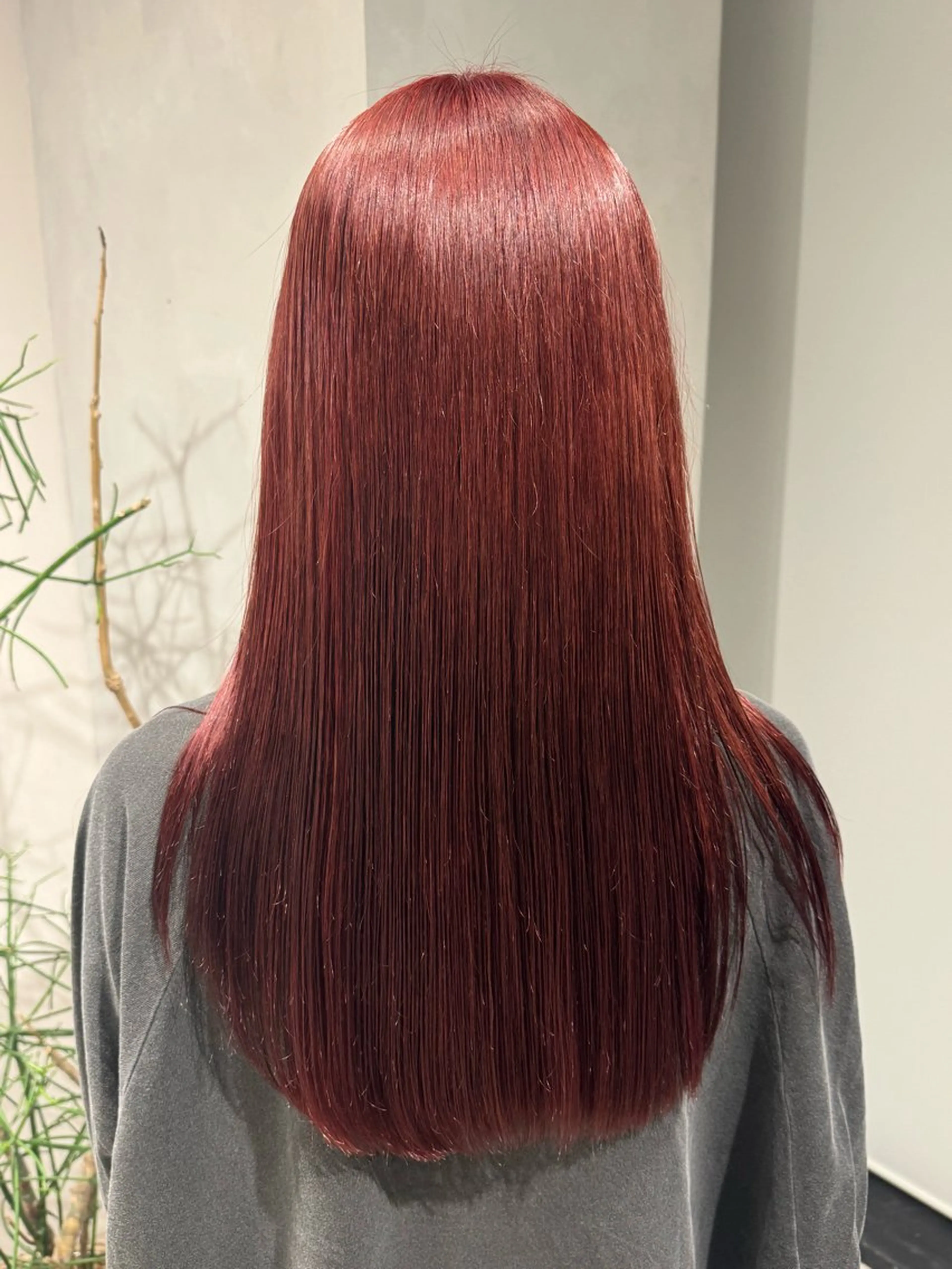 カラー ブリーチ レッドカラー 透明感カラー✨艶髪 制作🌱山根あゆみのヘアスタイル