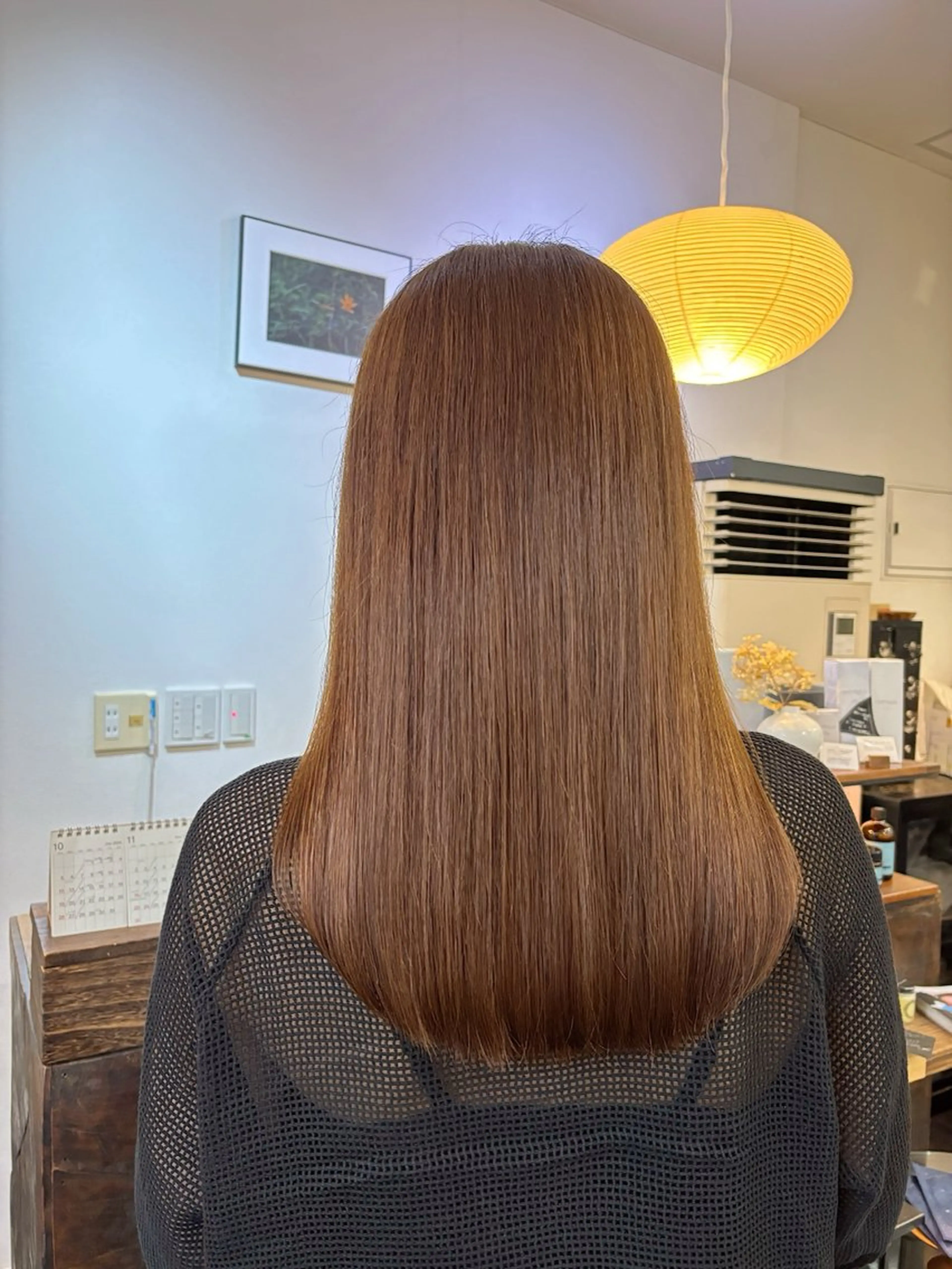 ロング 縮毛矯正 hair bulb所属・三國 栞音のヘアスタイル