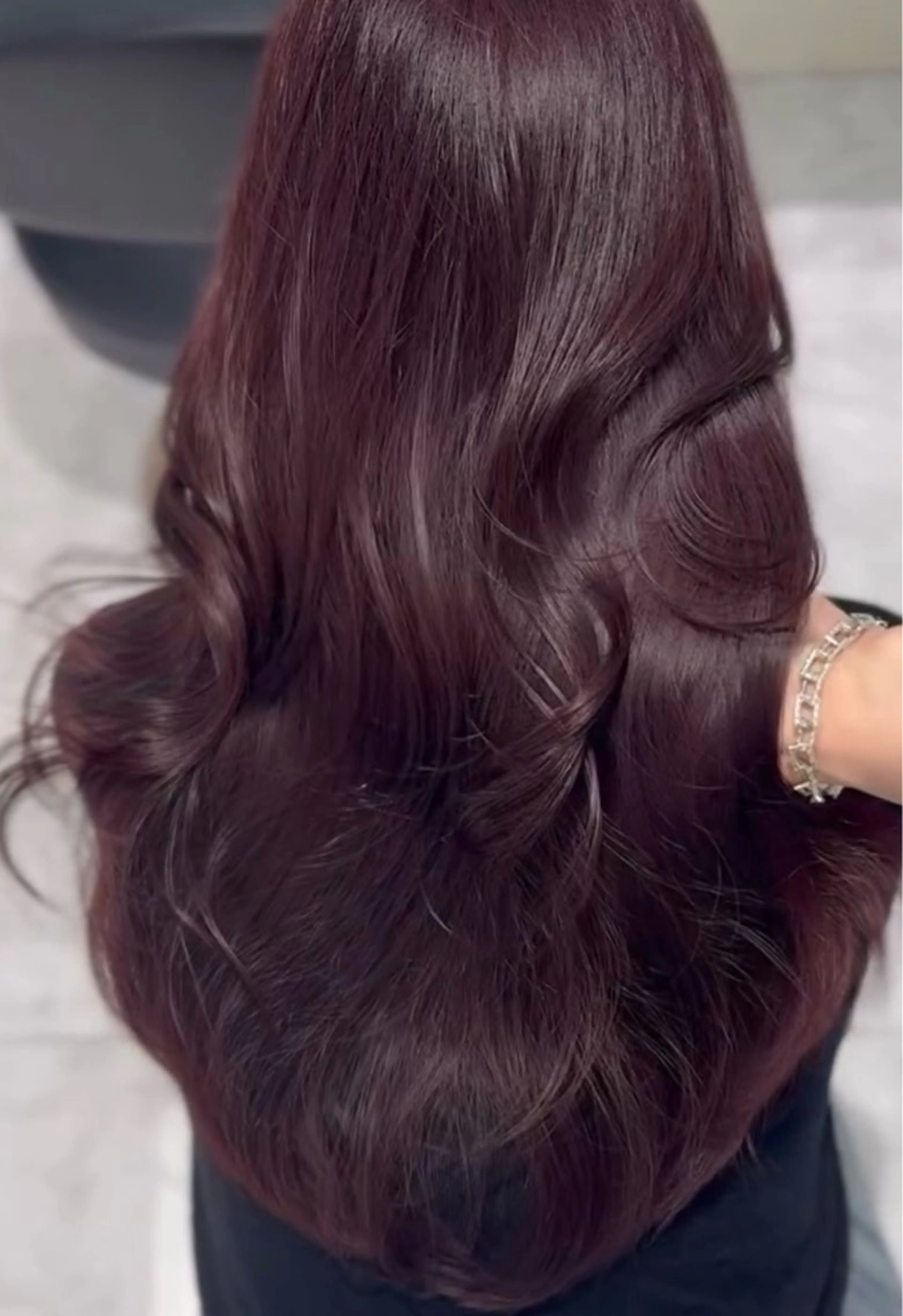 セミロング 韓国風ヘア レイヤーカット カット ヘアカラー UEKI MIYUのヘアスタイル