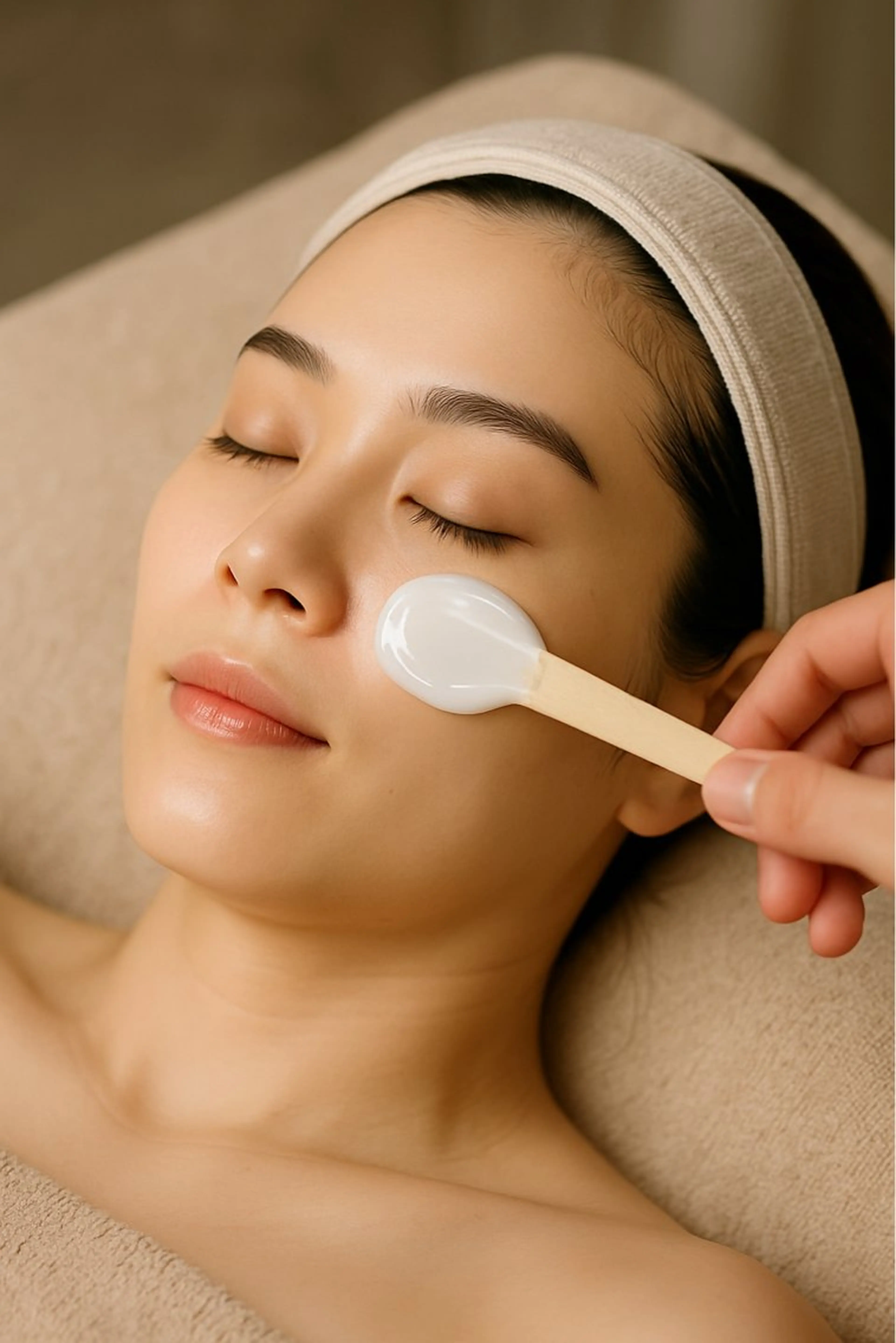 【剃らない美肌ケア】フェイシャルワックス(鎮静パック付き)の写真