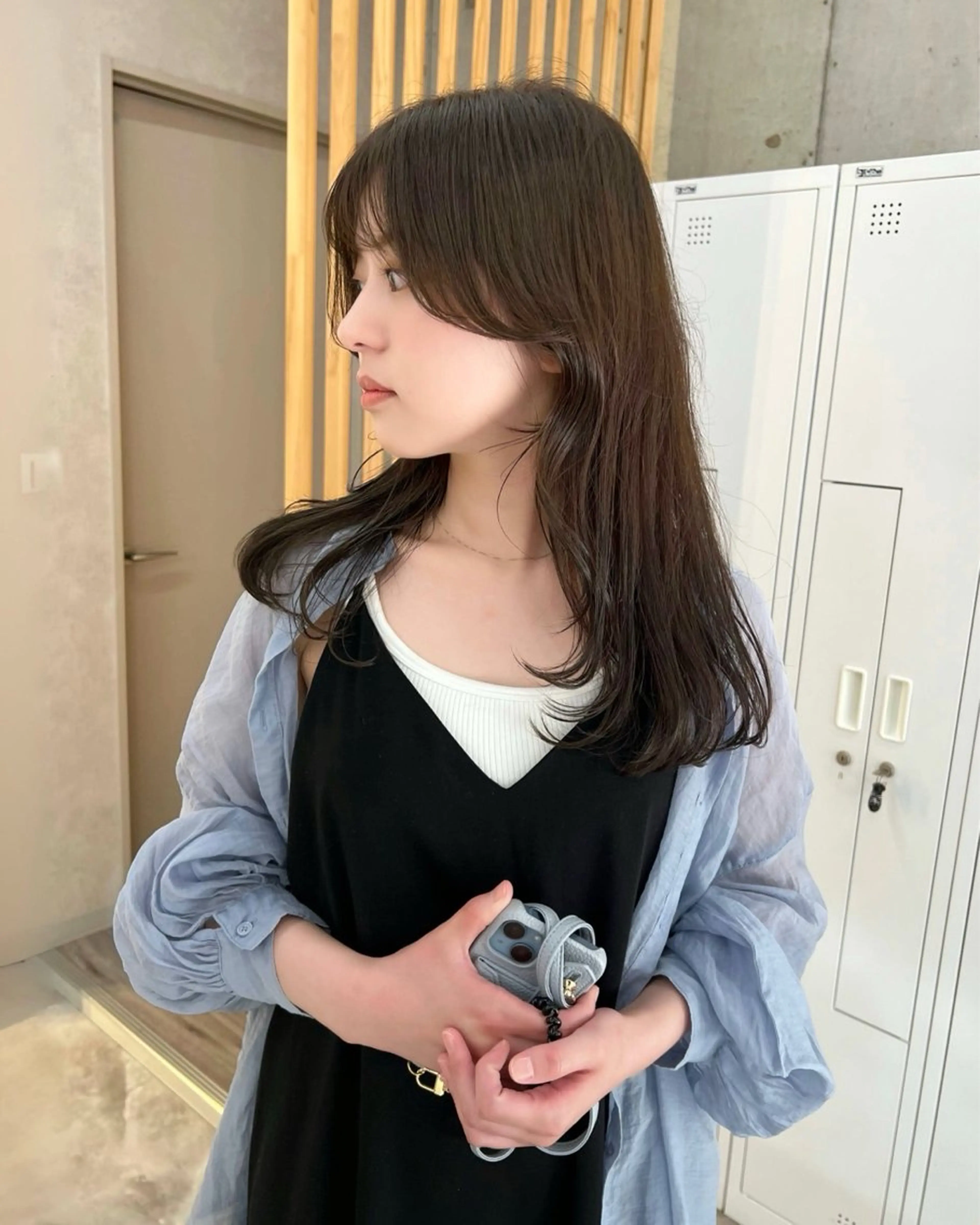 セミロング 顔周りカット 苗代萌/ぷるツヤ髪 🫧／レイヤーカットのヘアスタイル