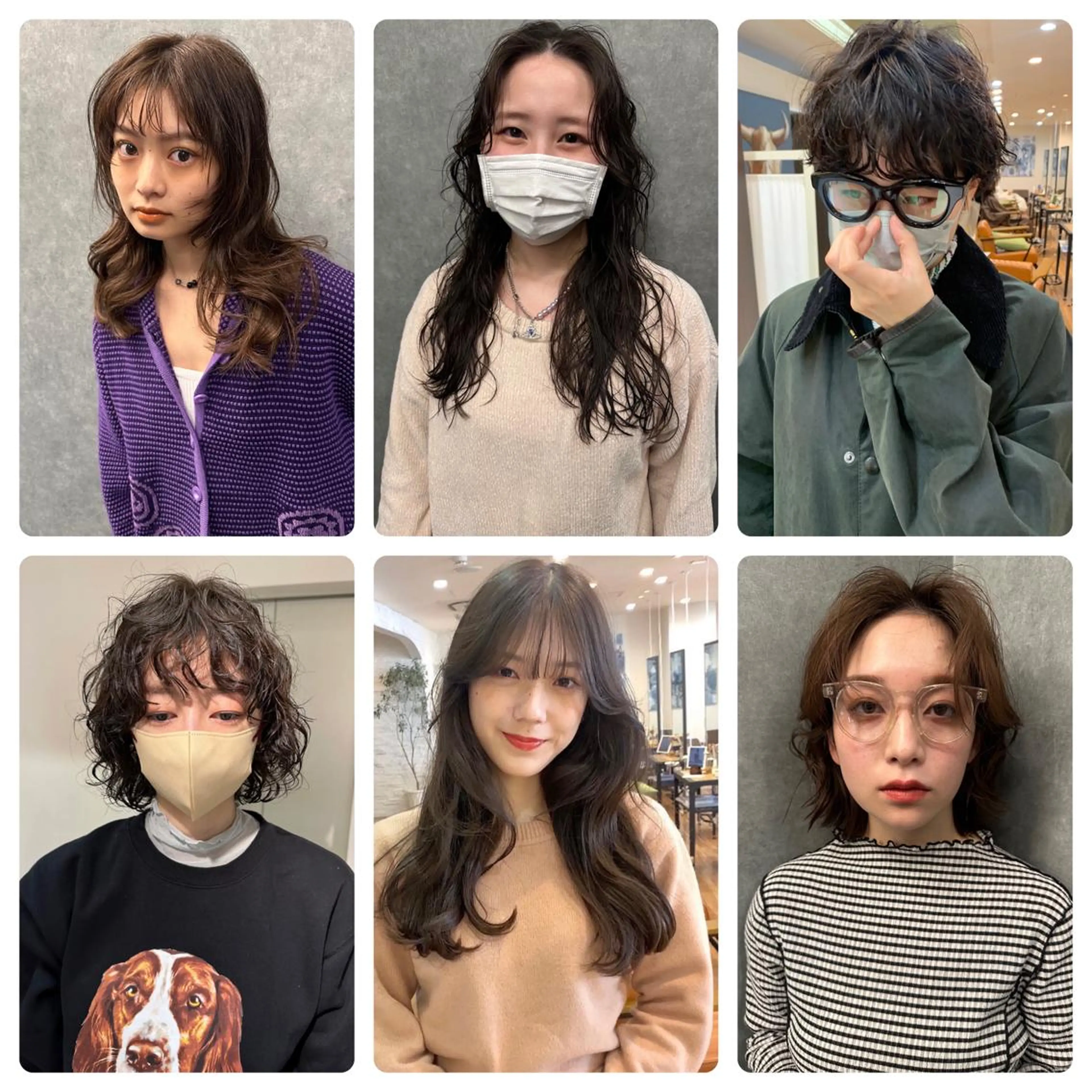 ミディアム ミディアムパーマ くせ毛 古沢 新のヘアスタイル