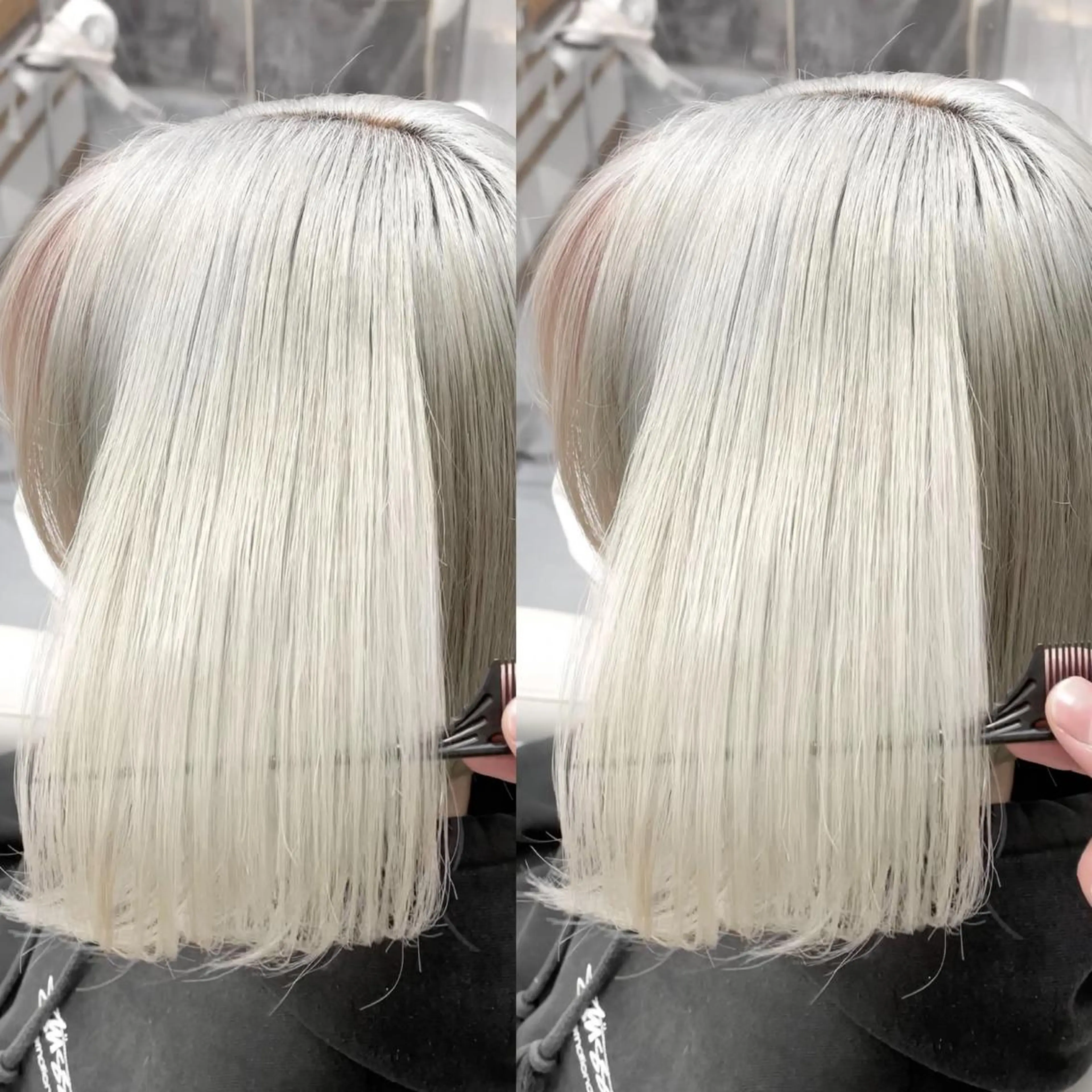 ミディアム カラー 縮毛/レイヤー 韓国/橋口のヘアスタイル