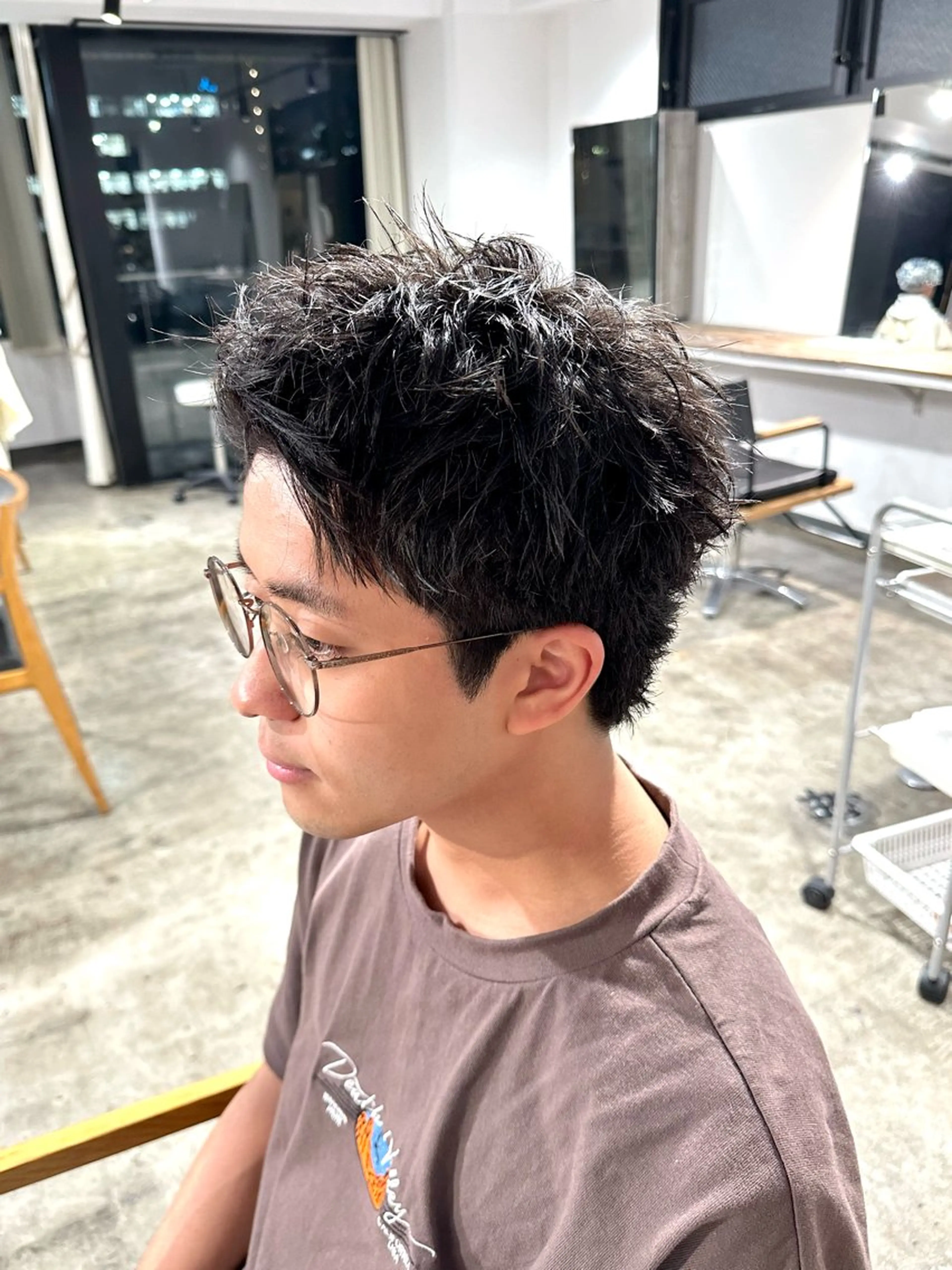 メンズ メンズパーマ スパイキーショート カット 骨格補正施術/メンズ 専門美容師/YUYAのヘアスタイル