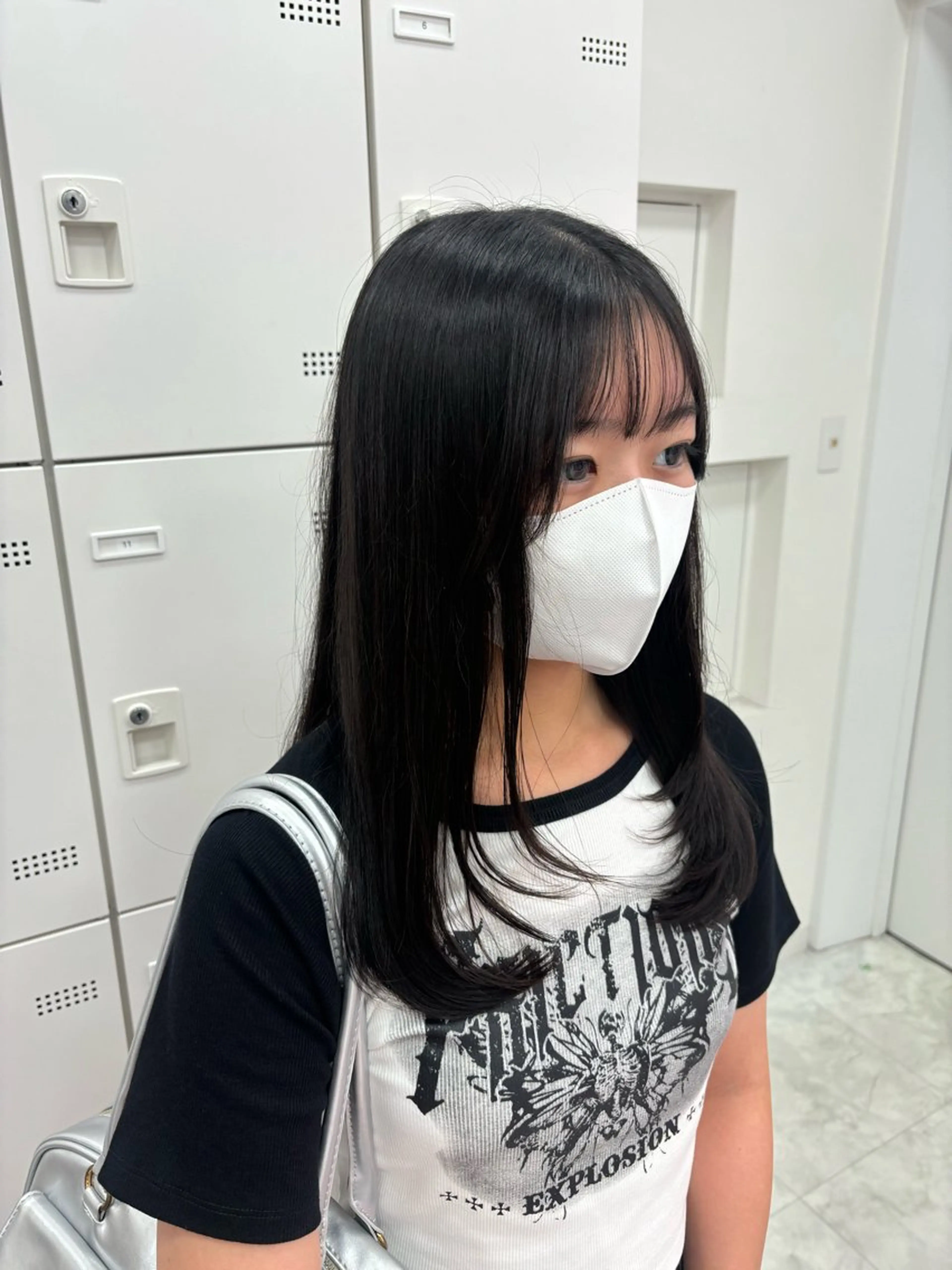 セミロング カット 表参道ハッシュカット レイヤー/リノンのヘアスタイル