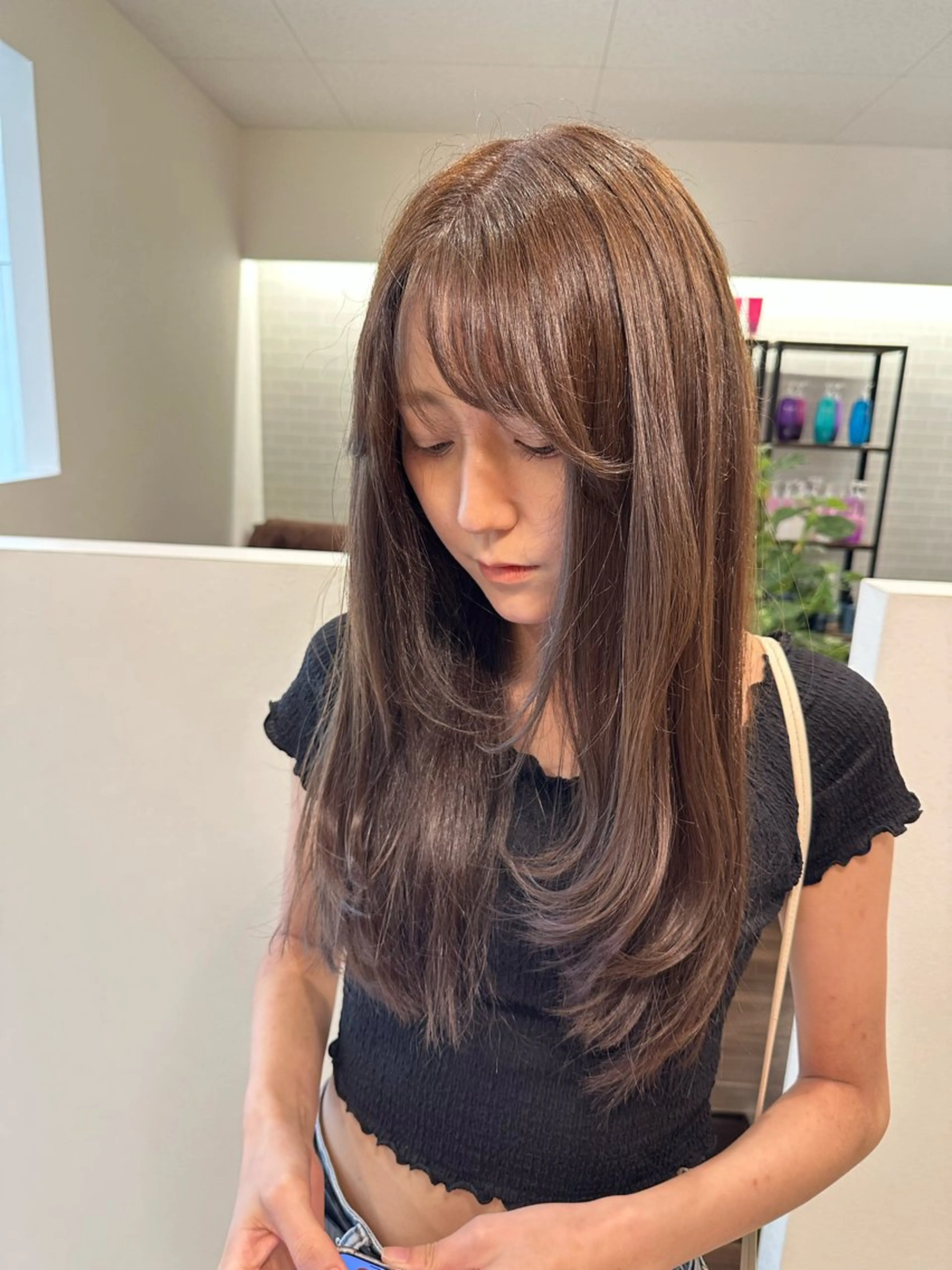 ロング レイヤーカット ロング entality所属・mizuki  韓国 ヘア/髪質改善のヘアスタイル
