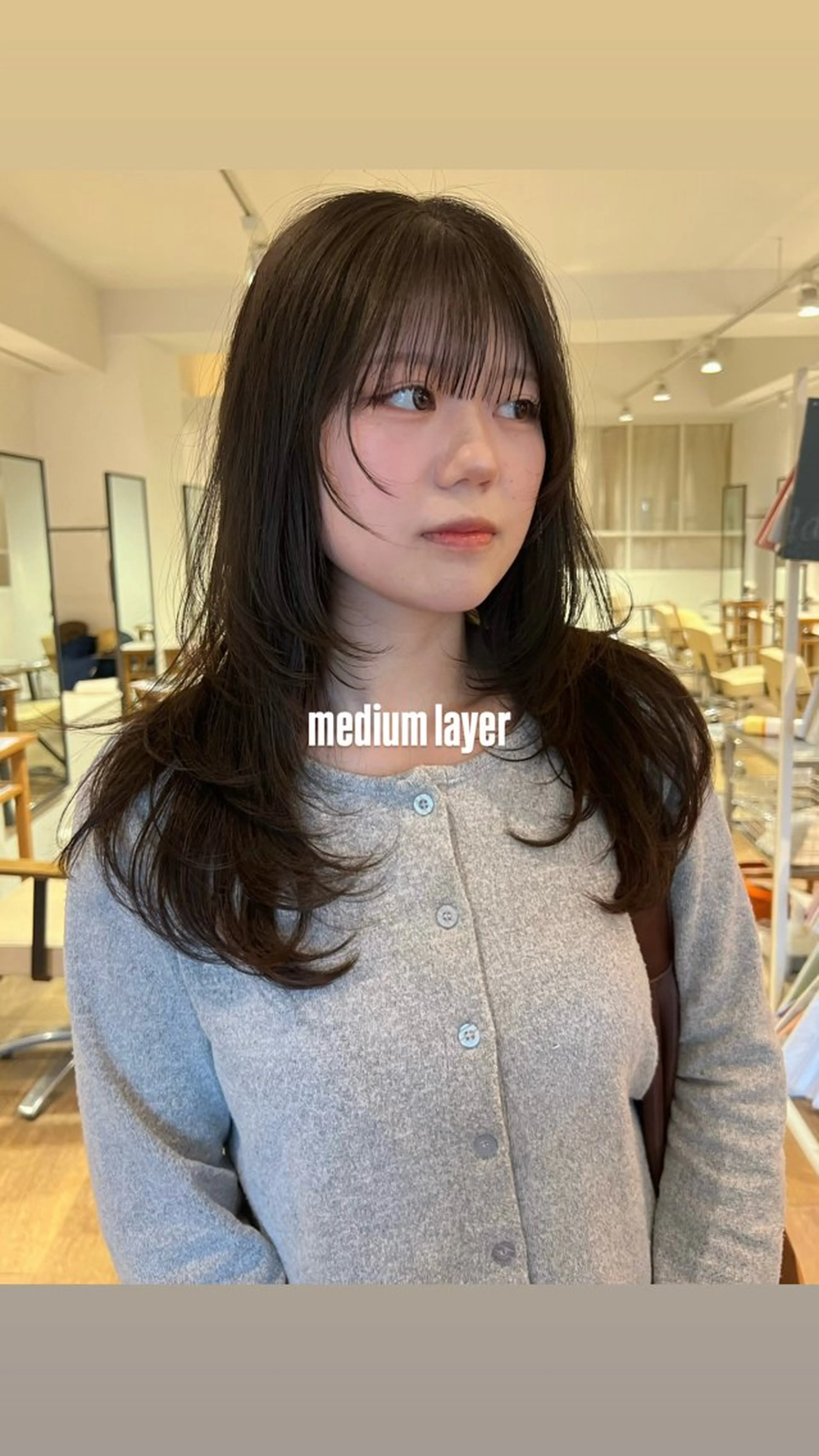 セミロング KNACK/天王寺 美容室/レイヤーのヘアスタイル