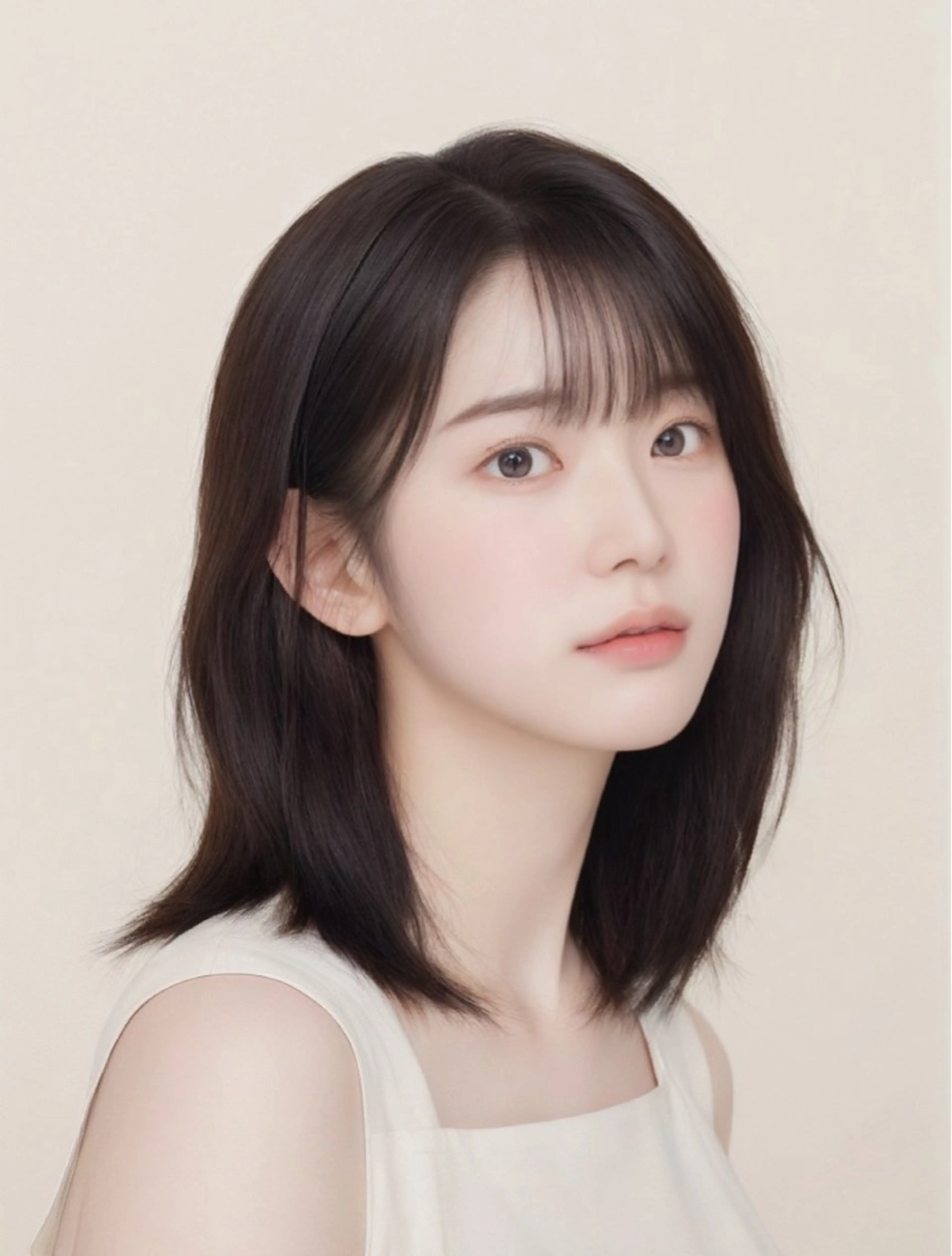 ミディアム 韓国ヘア/レイヤー/ 透明感カラー/SHUのヘアスタイル