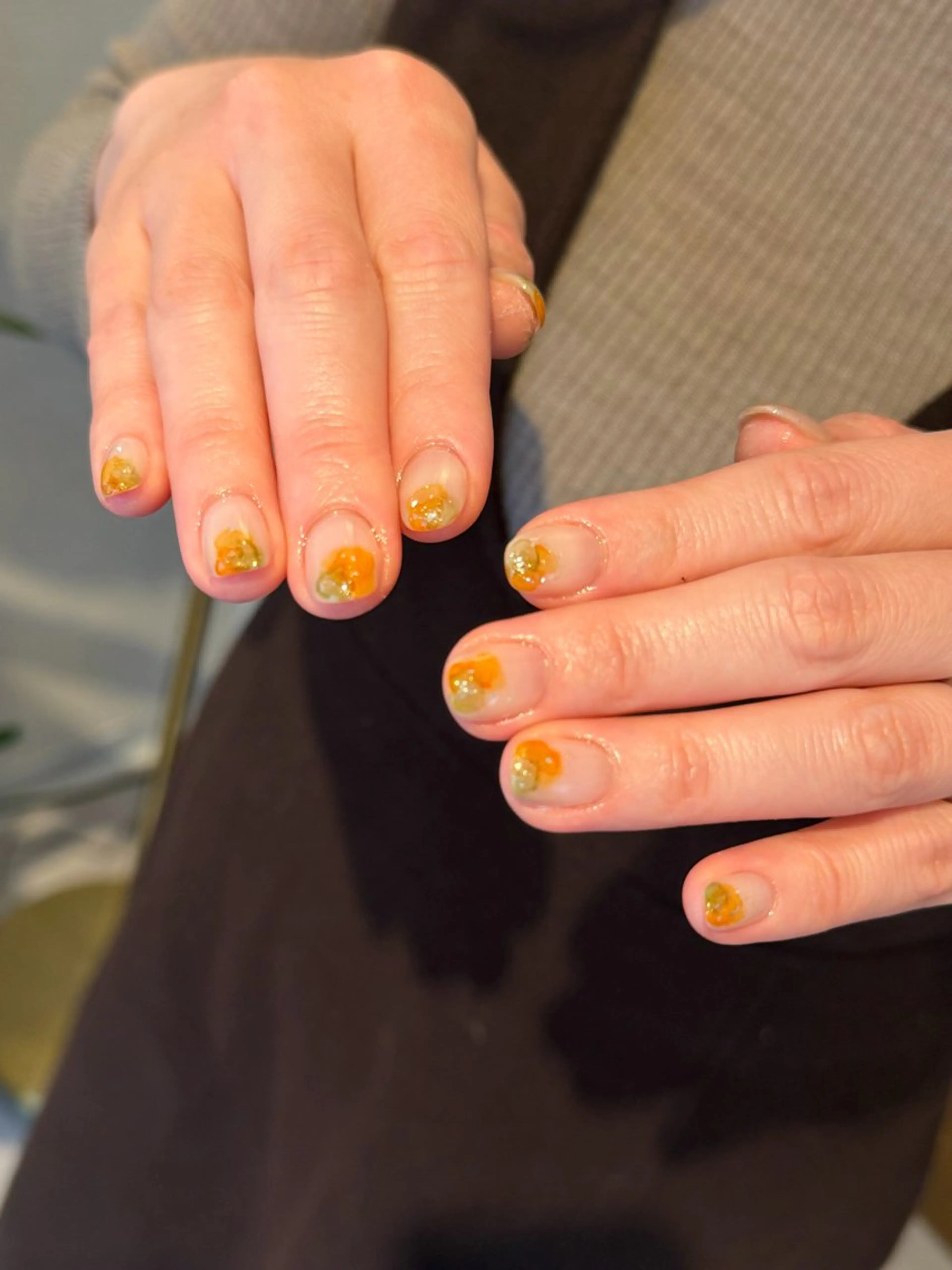 ネイル クリアネイル フラッシュネイル フラッシュマグ フレンチネイル マグネットネイル Luana所属・Luana nailのネイルデザイン