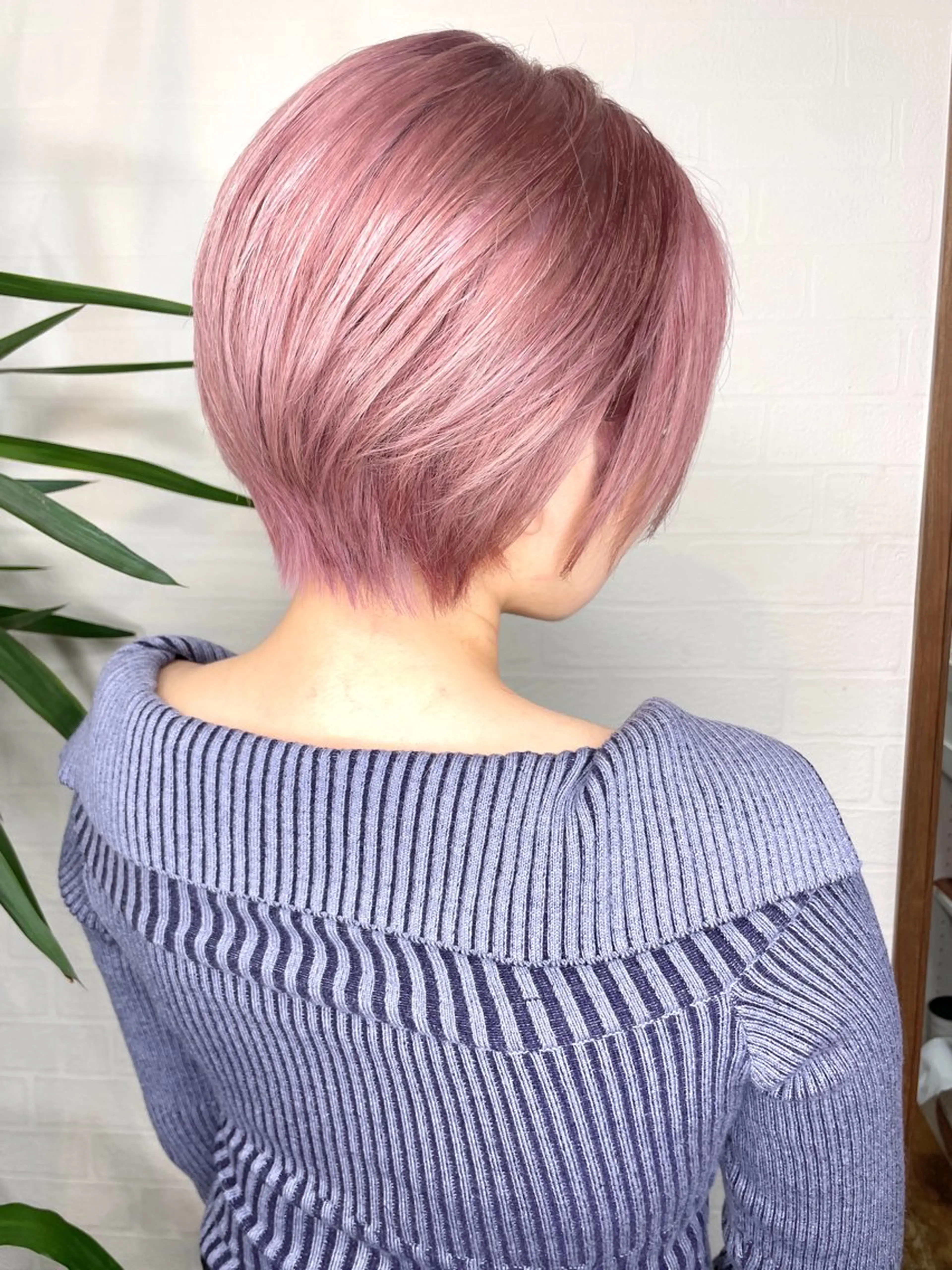 ショート カラー ショートボブ ピンクカラー ホワイトピンク ボブ ショートヘア Re:ta Hair 飯田淳平のヘアスタイル