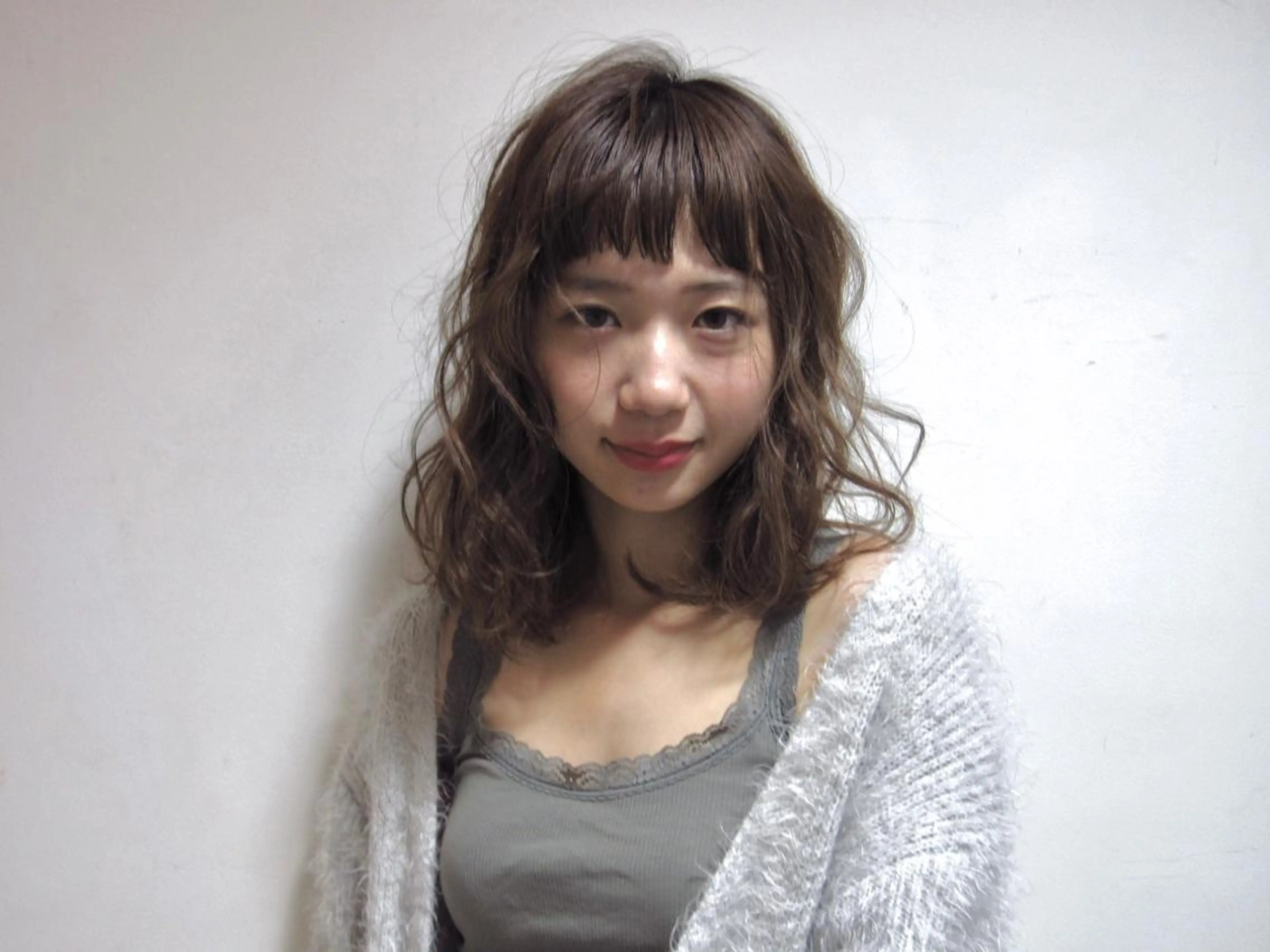 セミロング カラー アッシュ ブリーチ 透明感カラー 韓国hair ·͜· watanabeのヘアスタイル